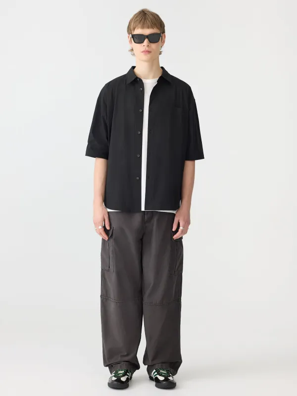 Crushed Cotton Short Sleeve Shirt sold by Bassike