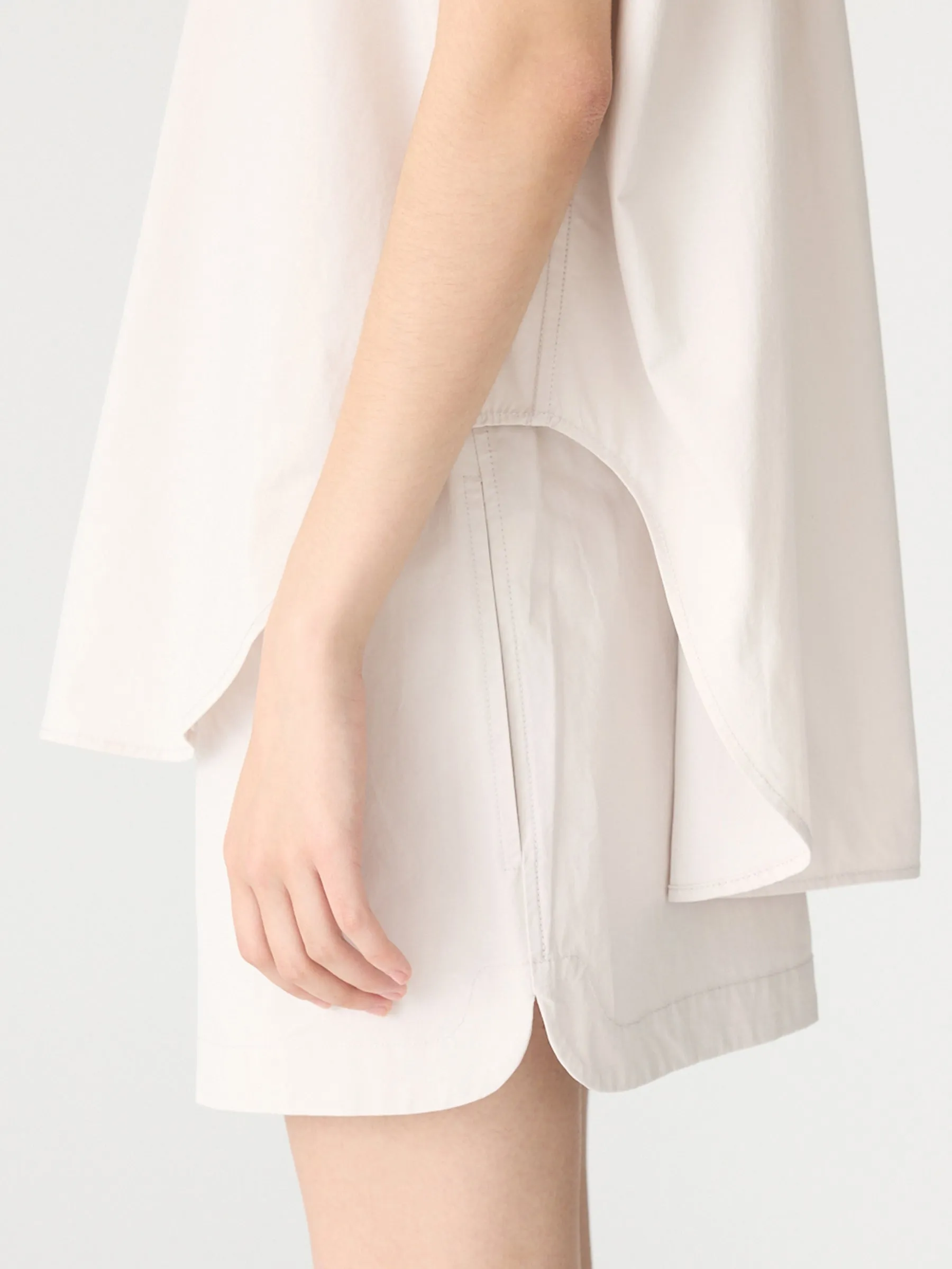 Crushed Cotton Scoop Hem Shirt sold by Bassike product image thumbnail 4