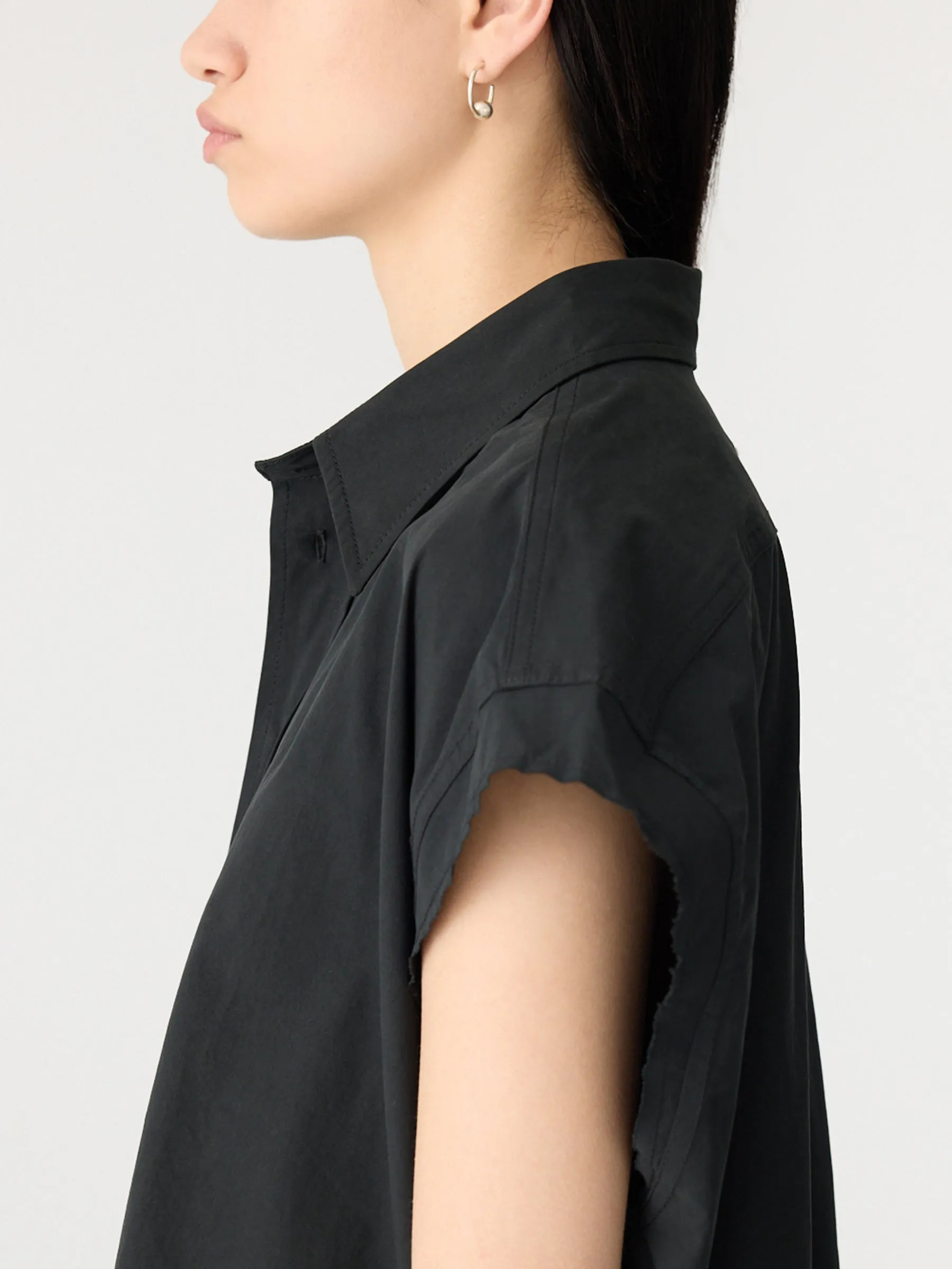 Crushed Cotton Scoop Hem Shirt sold by Bassike product image thumbnail 5