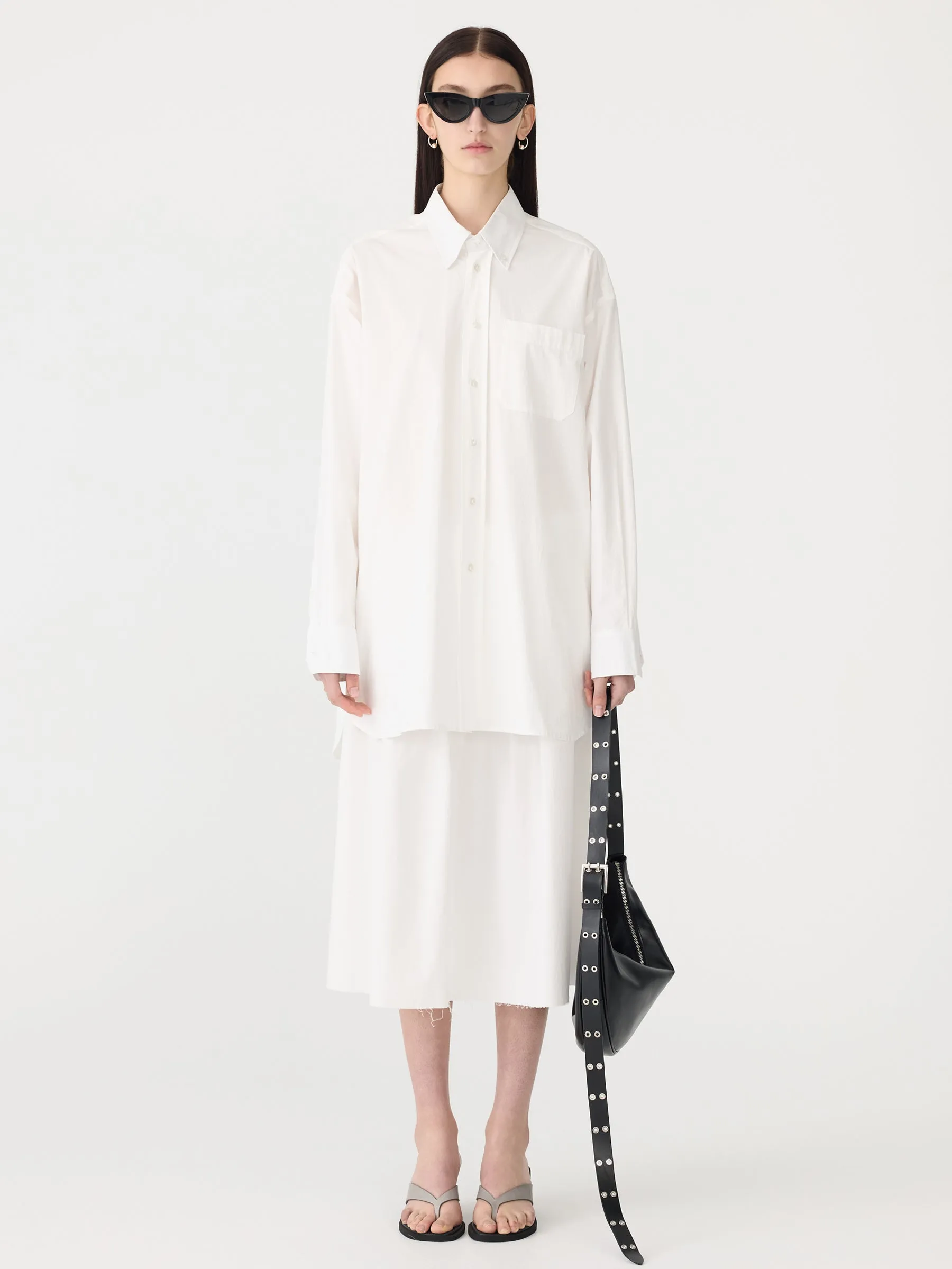 Crushed Cotton Oversized Shirt sold by Bassike