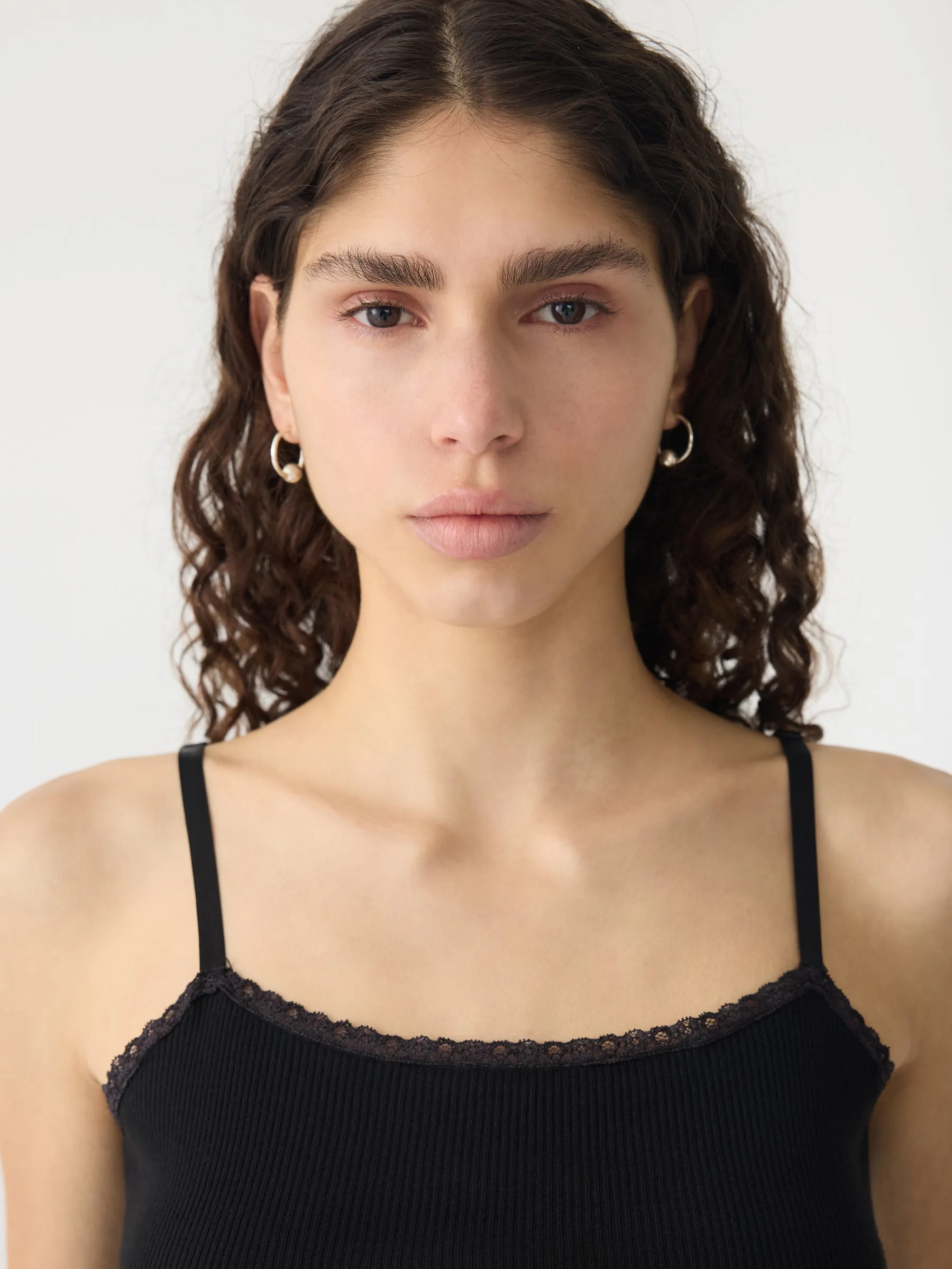 Lace Strap Soft Rib Tank sold by Bassike product image thumbnail 3