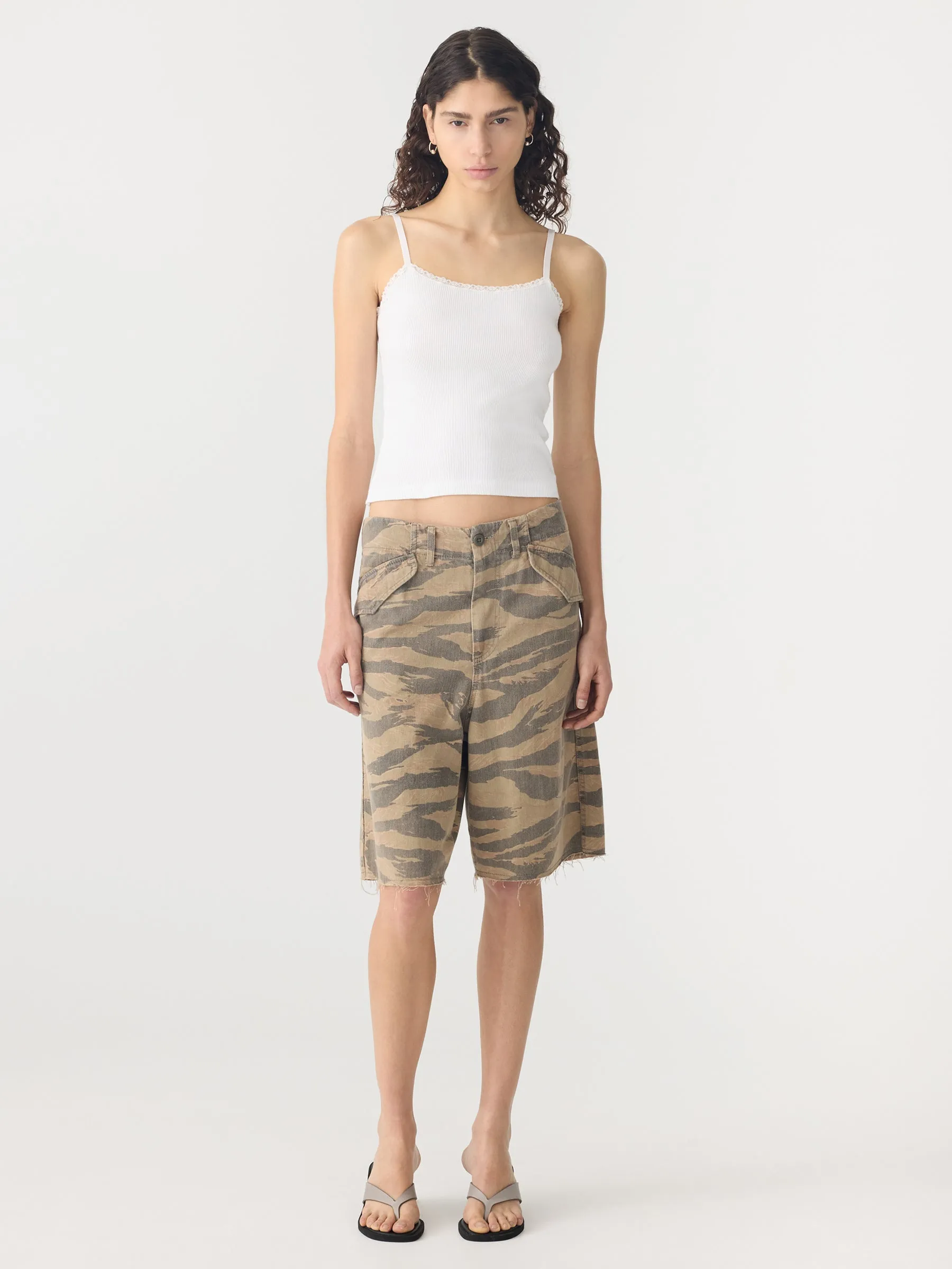 Lace Strap Soft Rib Tank sold by Bassike