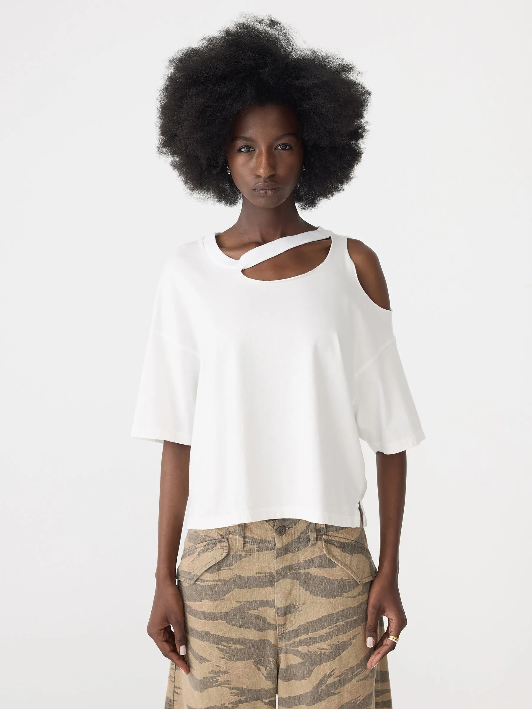 Midweight Cut Out Short Sleeve T-Shirt sold by Bassike product image thumbnail 2