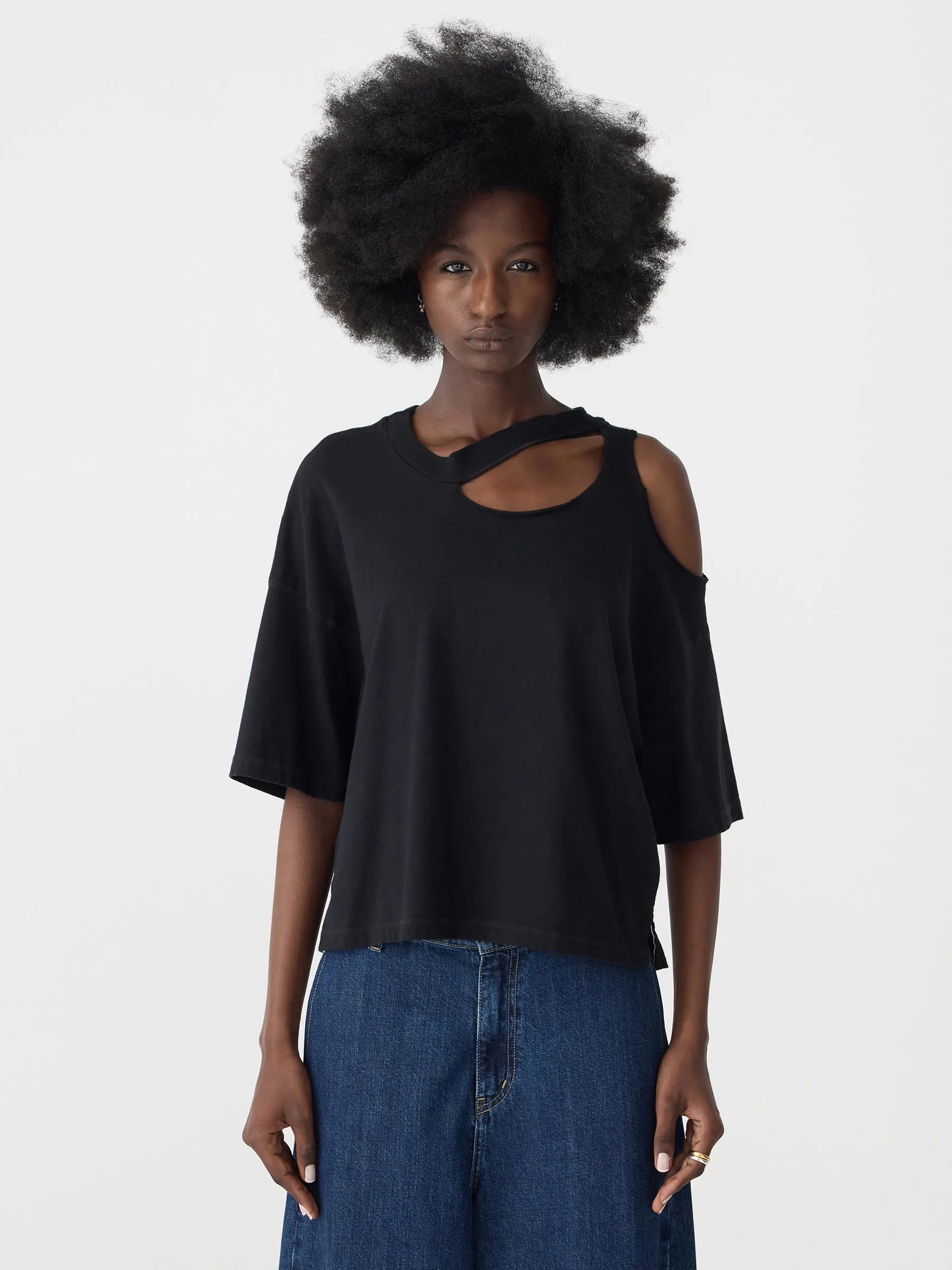 Midweight Cut Out Short Sleeve T-Shirt sold by Bassike product image thumbnail 2