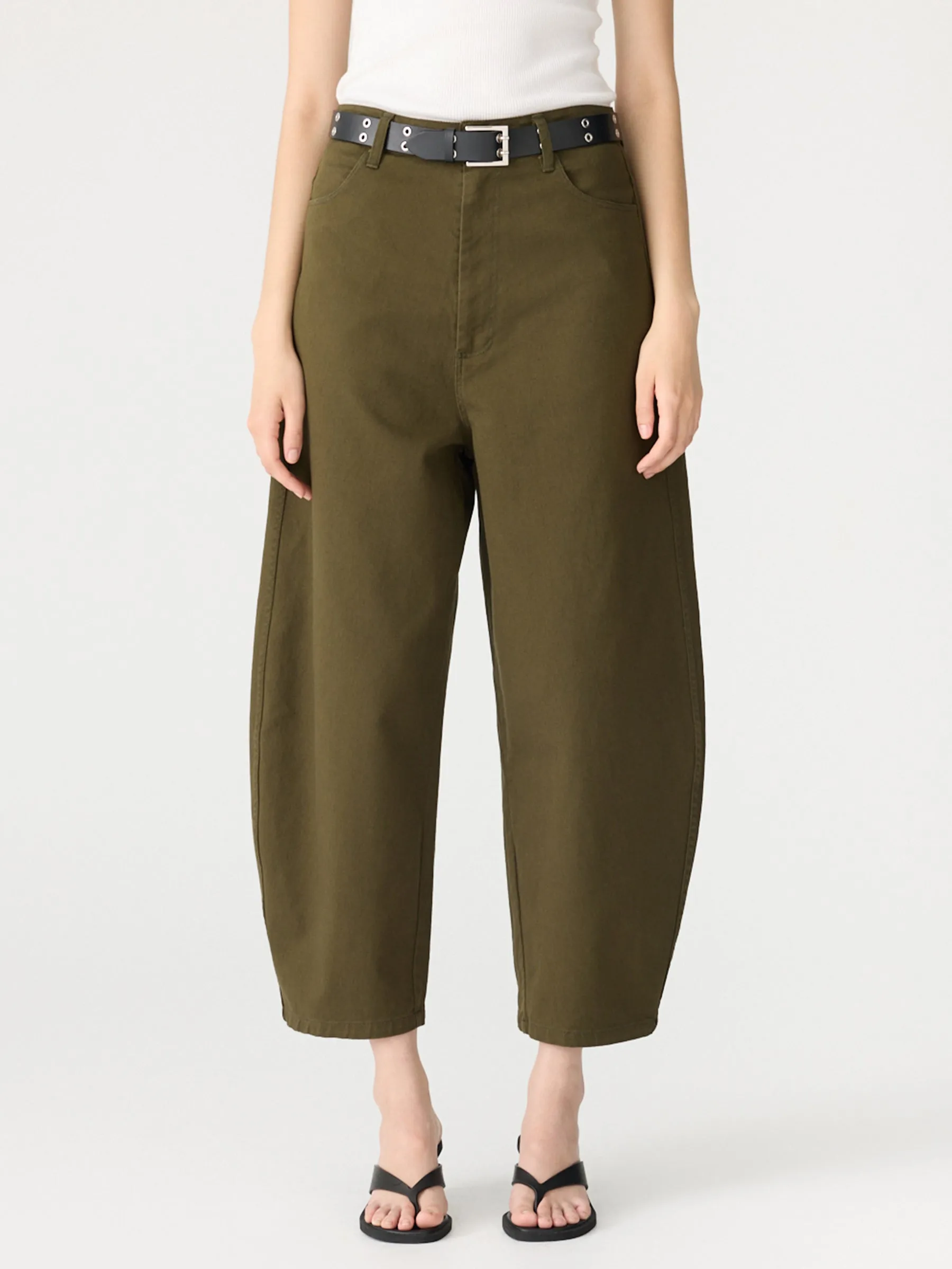 Cotton Twill Barrel Leg Pant sold by Bassike product image thumbnail 2
