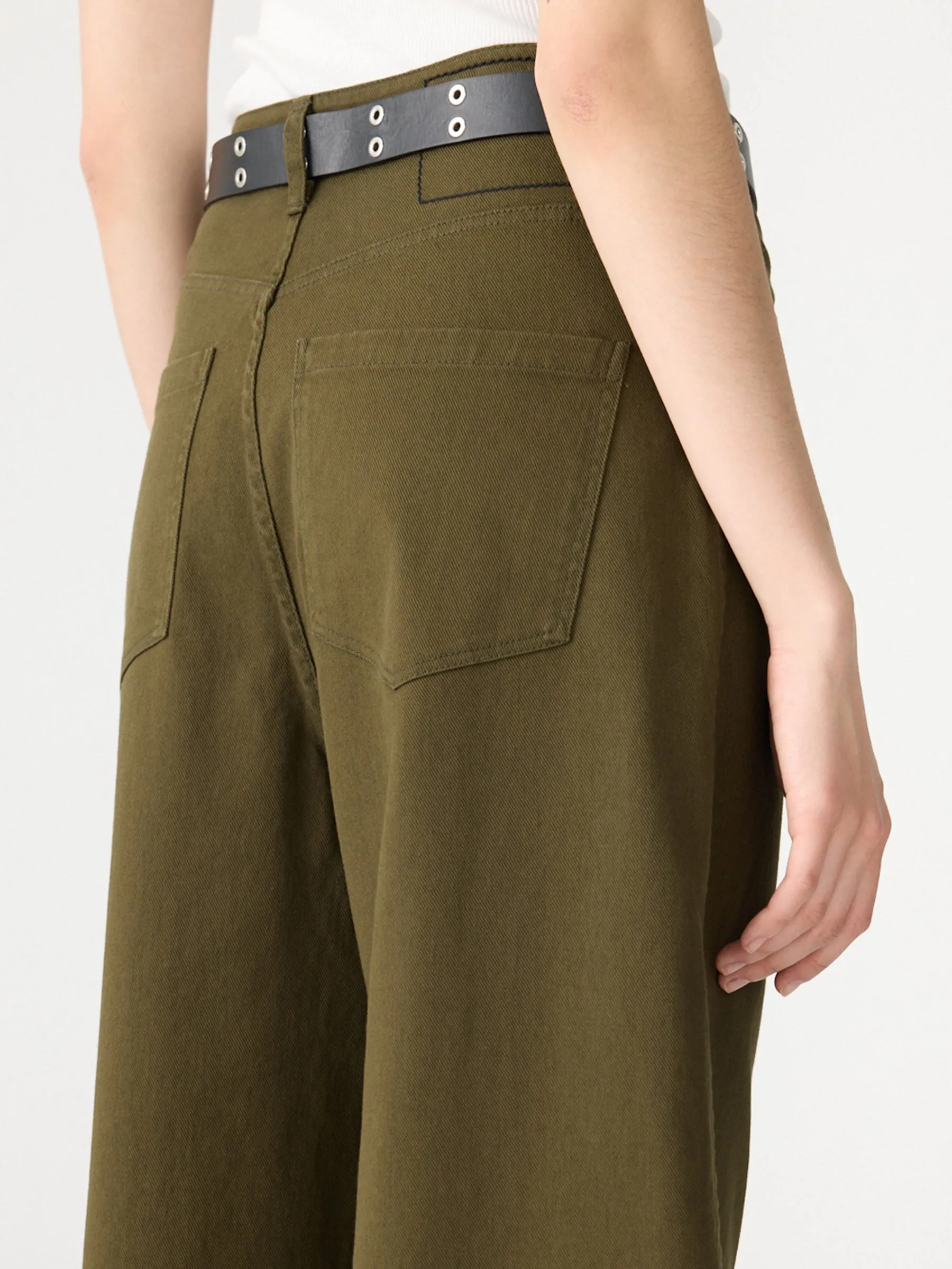 Cotton Twill Barrel Leg Pant sold by Bassike product image thumbnail 4