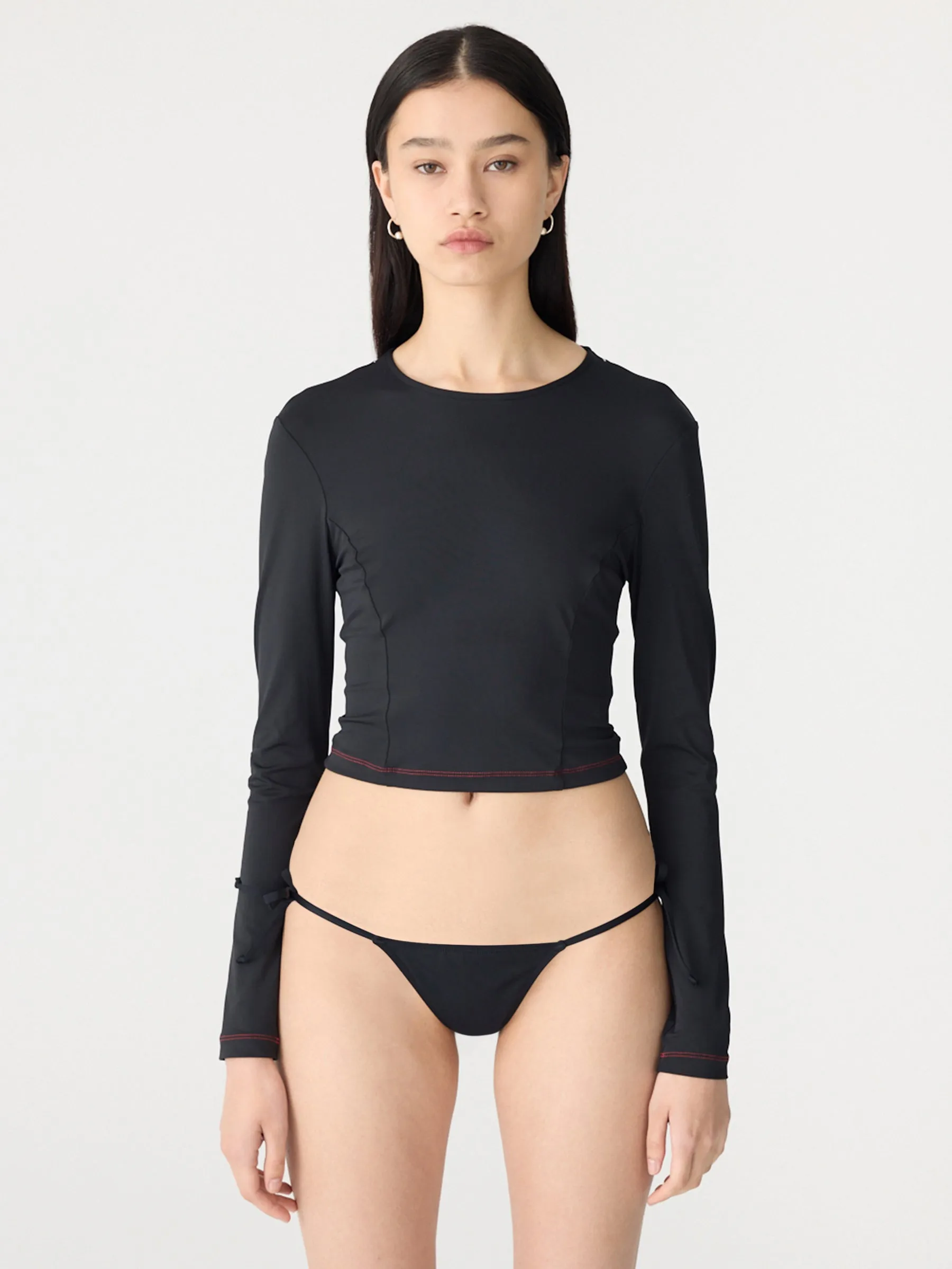Cropped Swim Long Sleeve T-Shirt sold by Bassike product image thumbnail 2