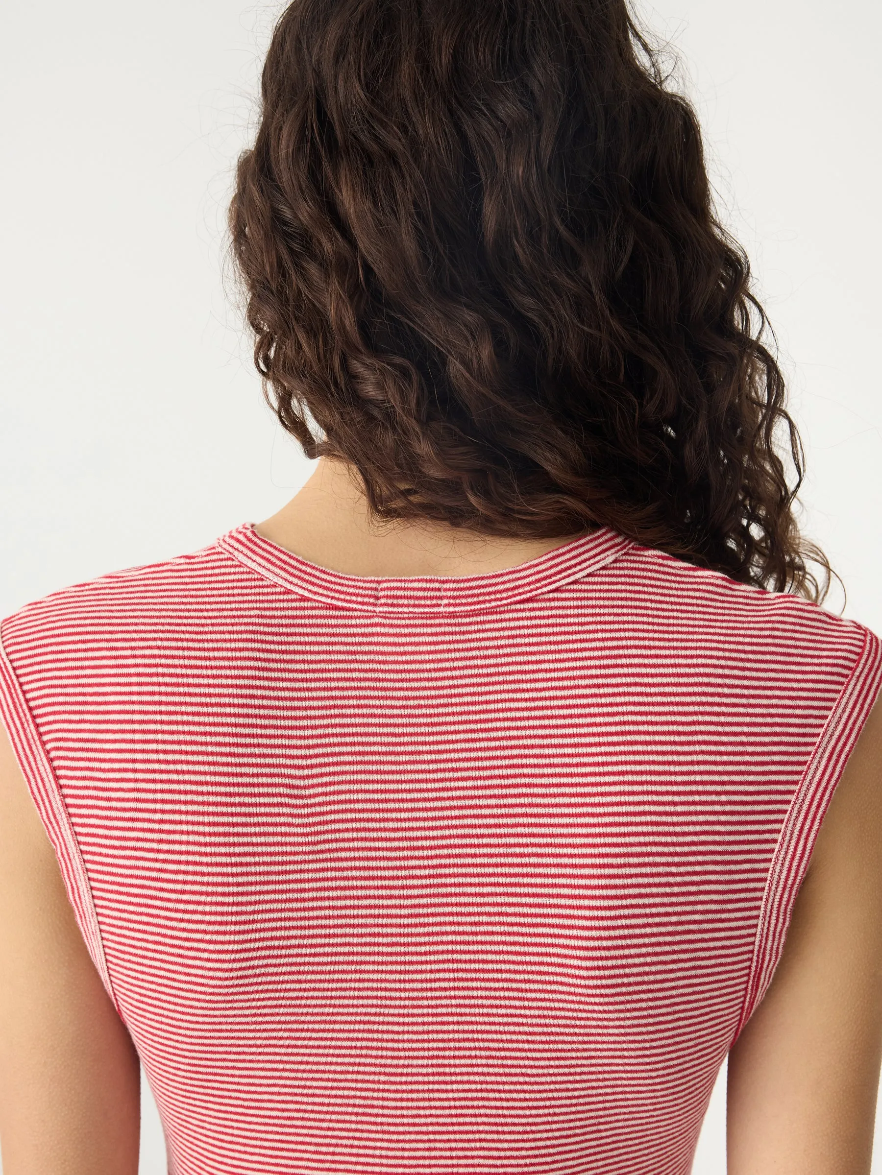 Stripe Rib Muscle Tank sold by Bassike product image thumbnail 5