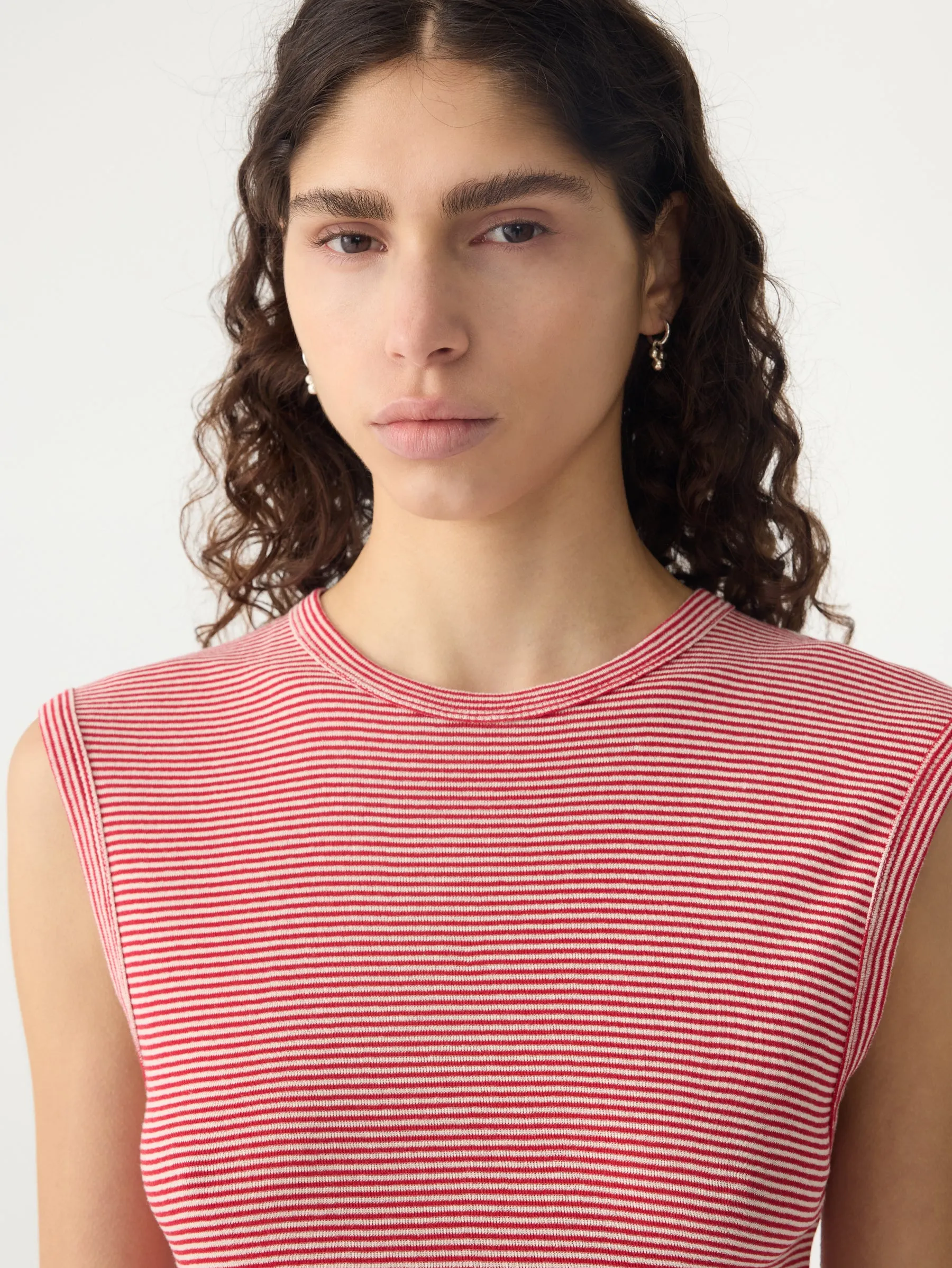 Stripe Rib Muscle Tank sold by Bassike product image thumbnail 4