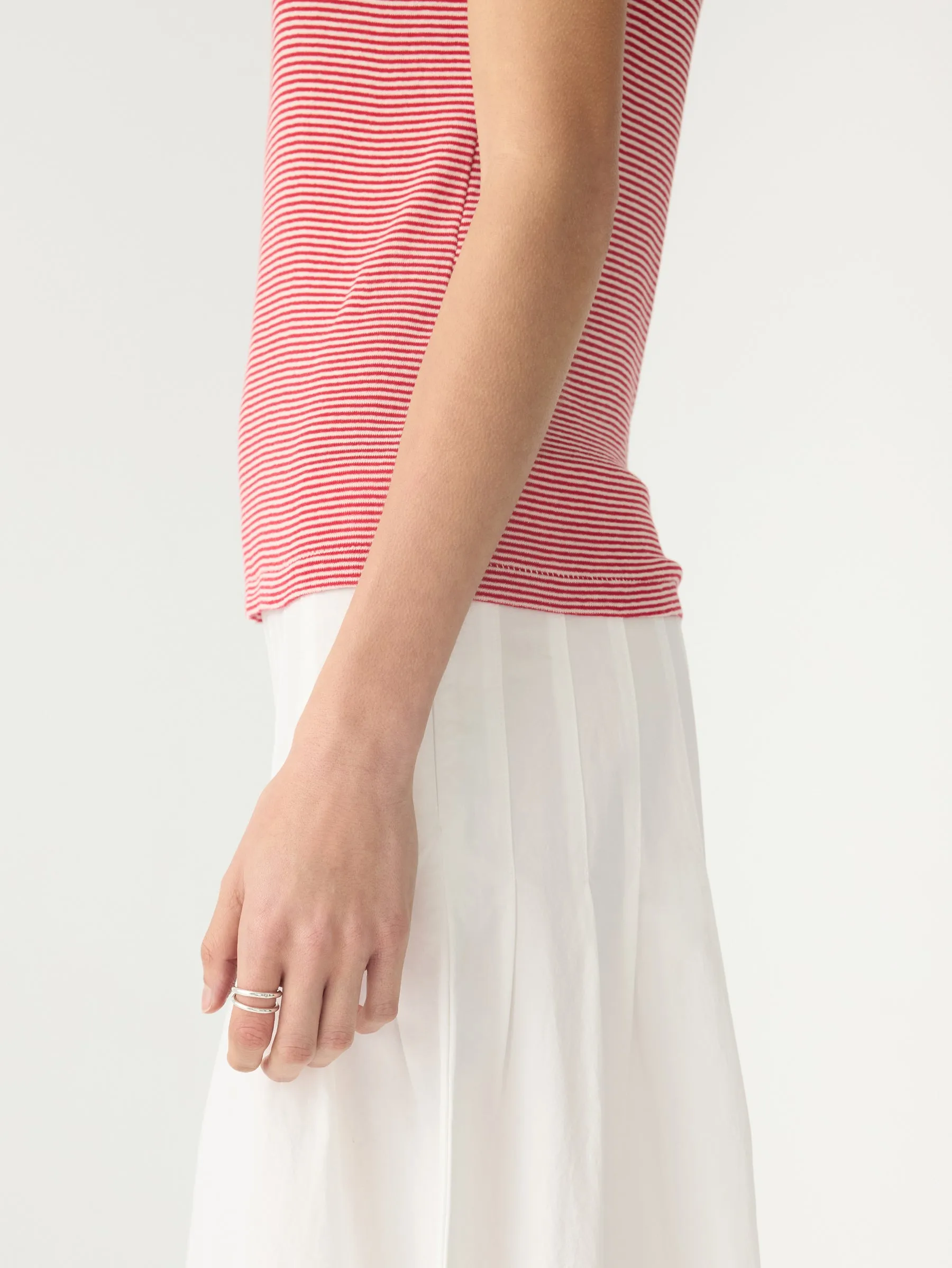 Stripe Rib Muscle Tank sold by Bassike product image thumbnail 3