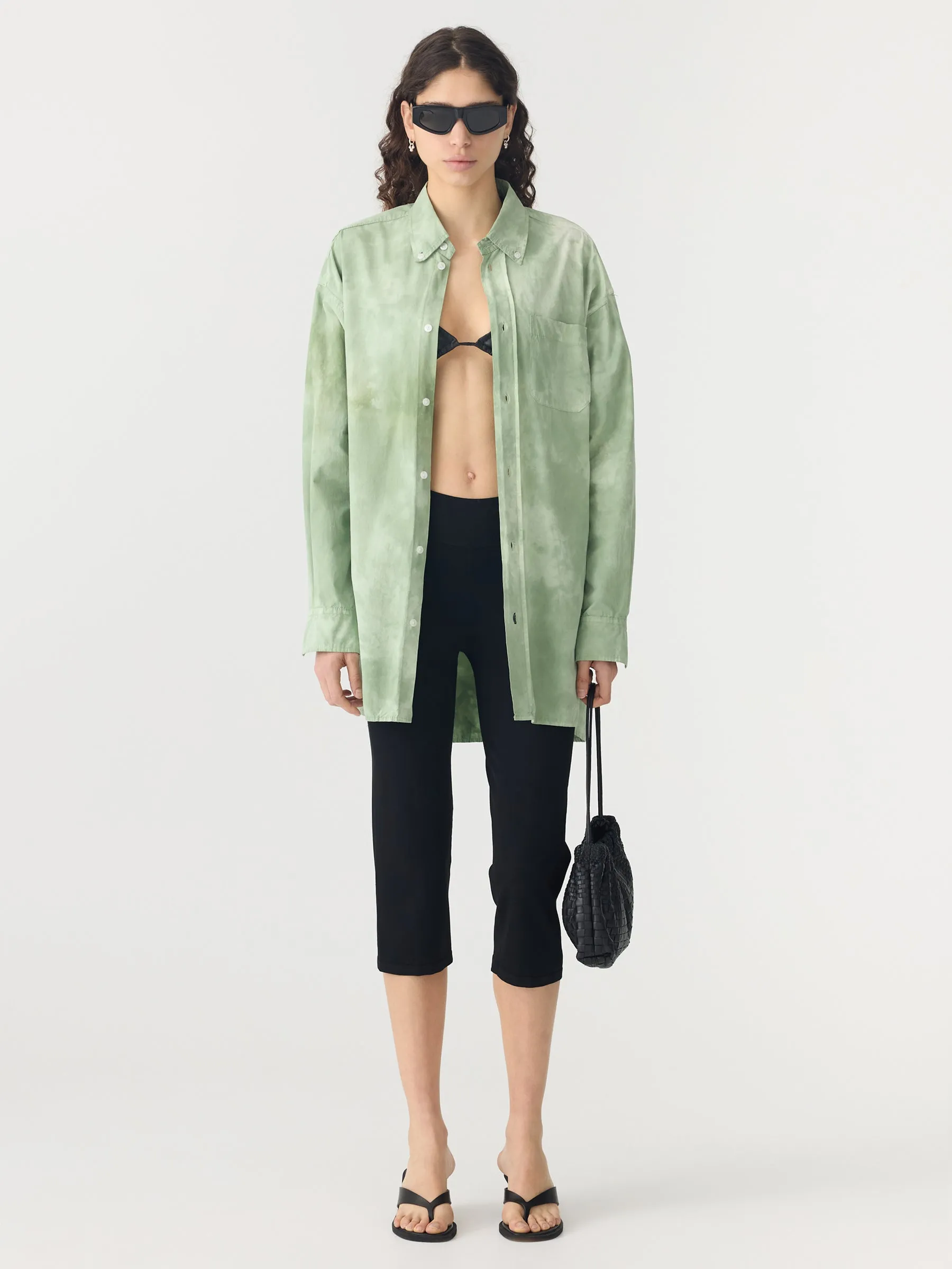 Motley Crushed Cotton Shirt sold by Bassike