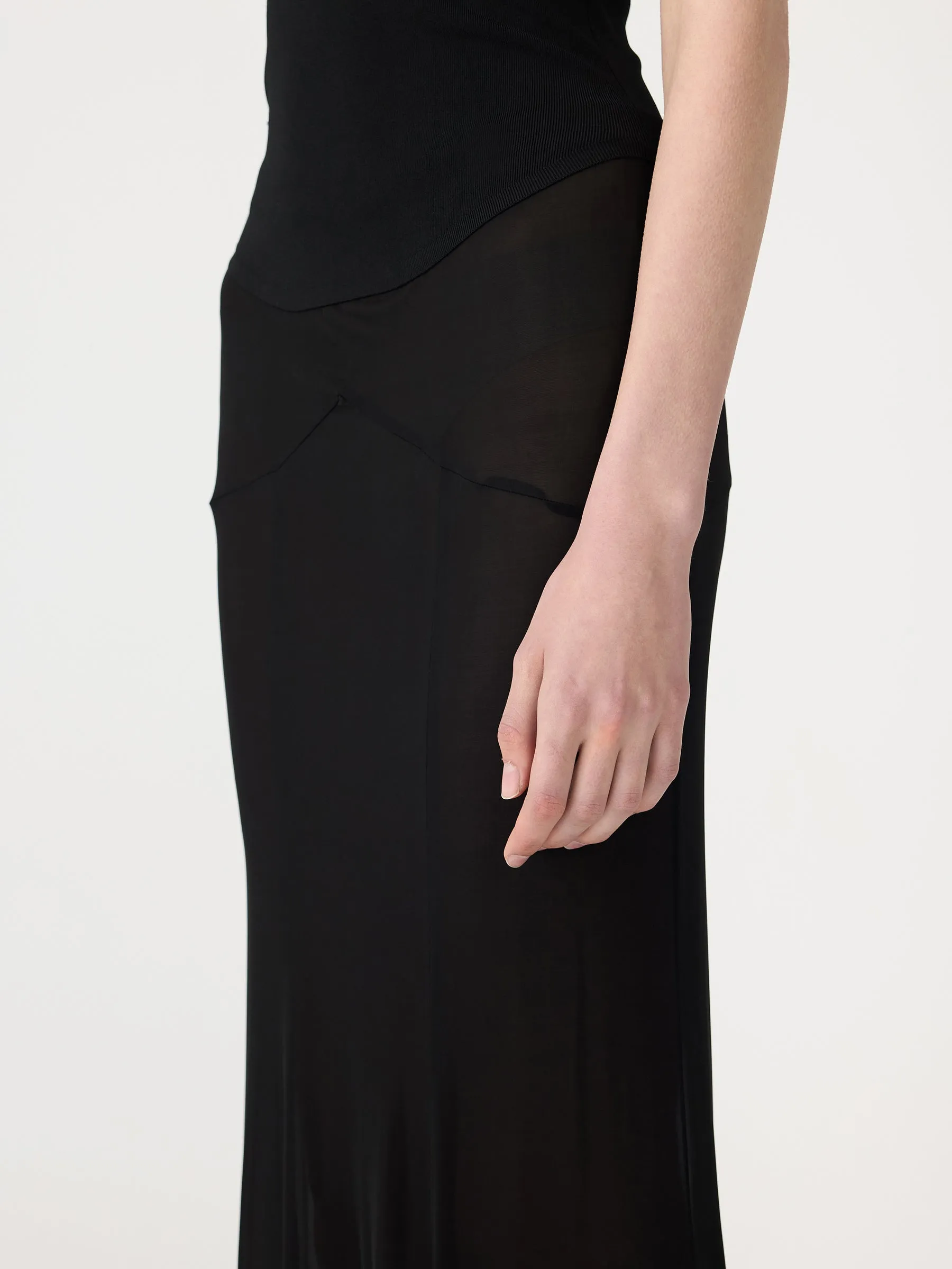 Sheer Longerline Jersey Skirt sold by Bassike product image thumbnail 5