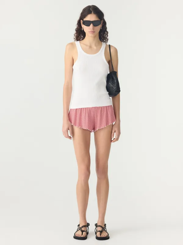 Rib Stripe Mini Short sold by Bassike