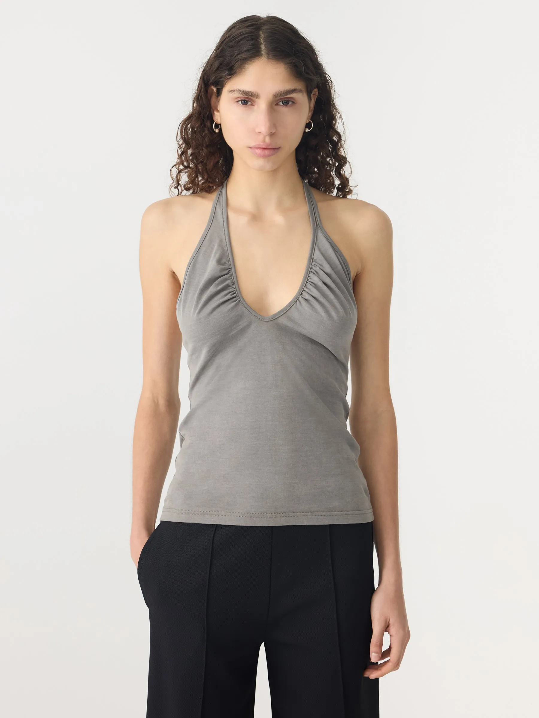 Bio Wash Halter Neck Tank sold by Bassike product image thumbnail 3