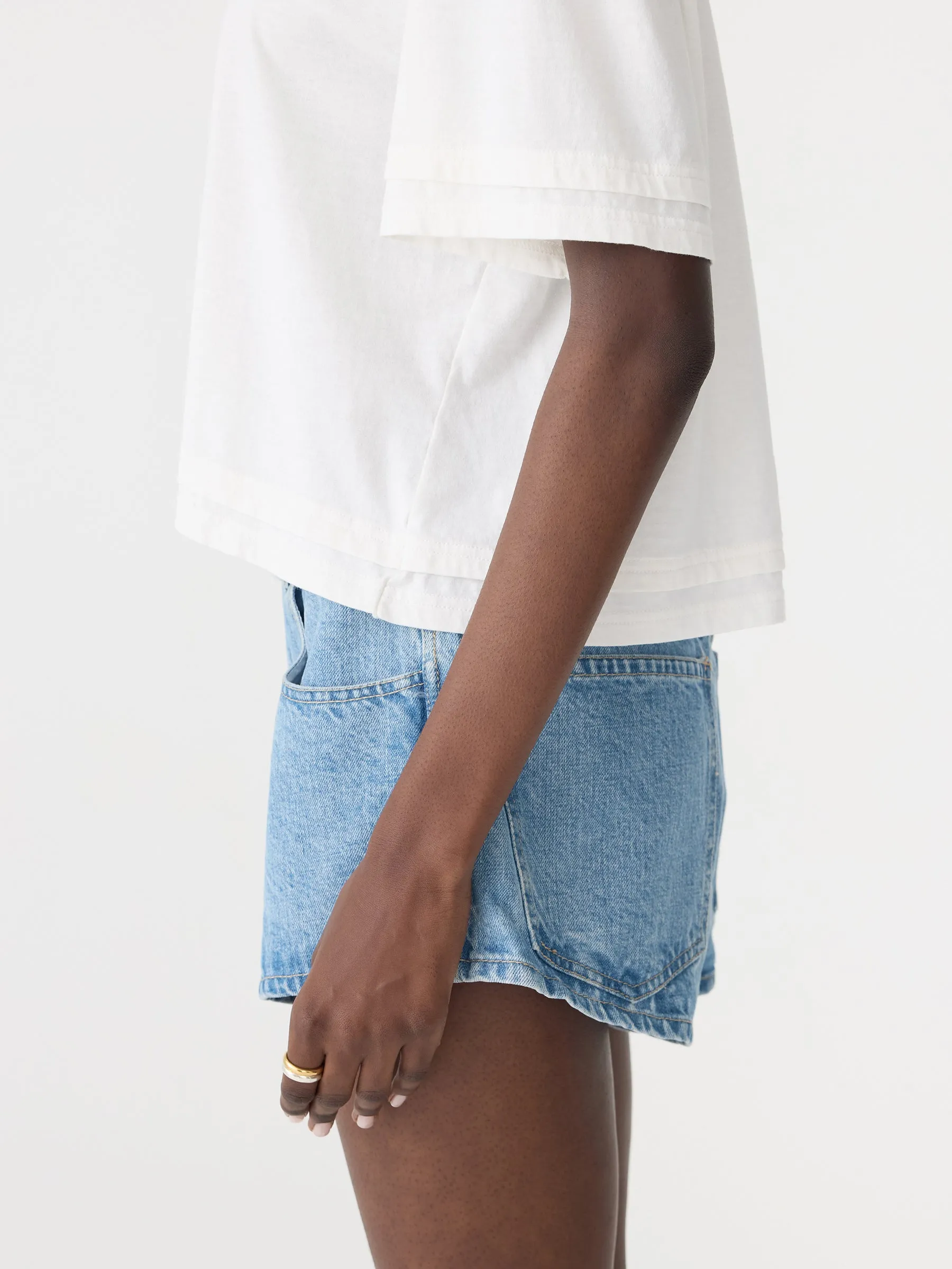 Slouch Layered Short Sleeve T-Shirt sold by Bassike product image thumbnail 3