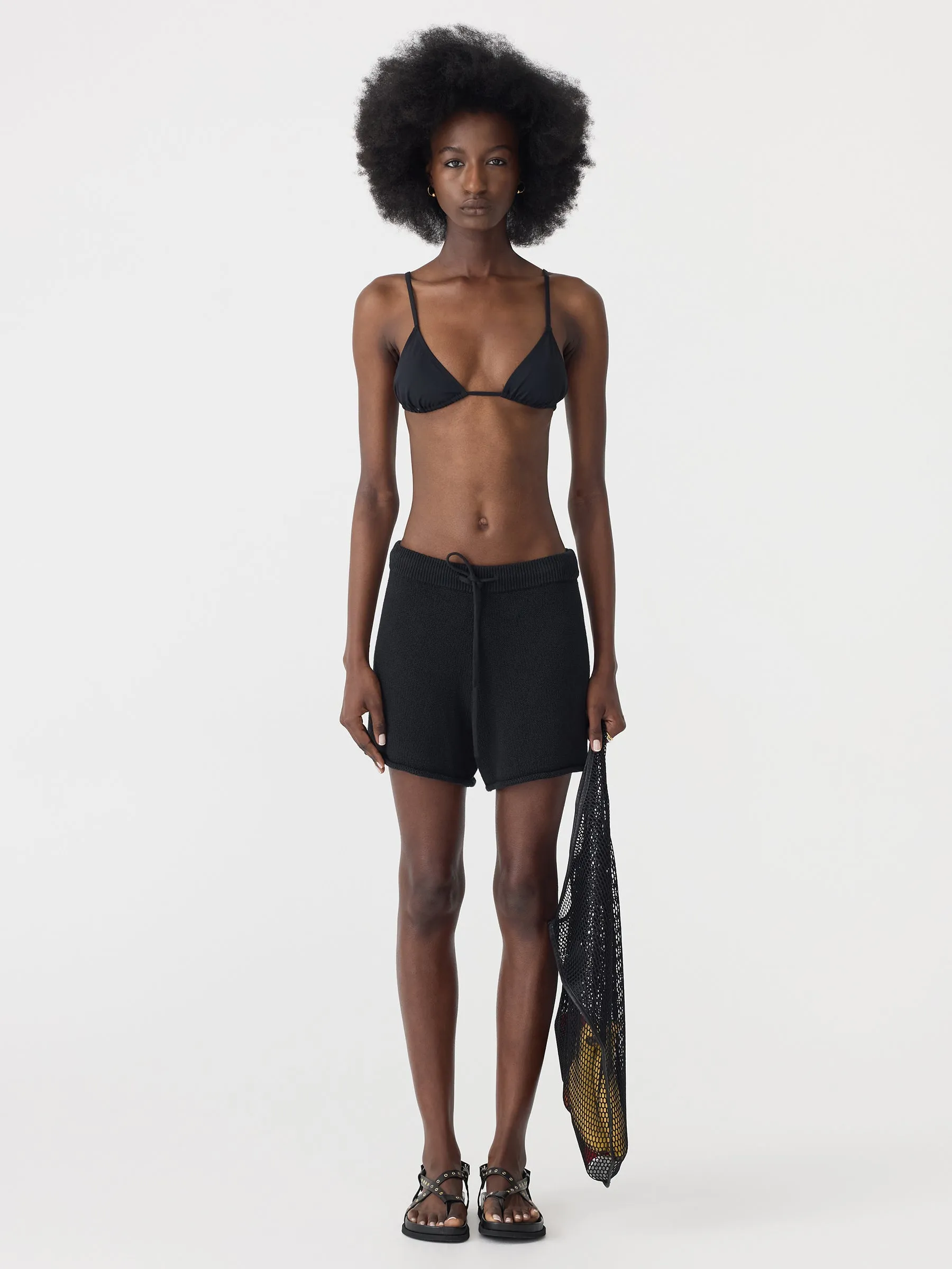 Cotton Linen Knitted Shorts sold by Bassike