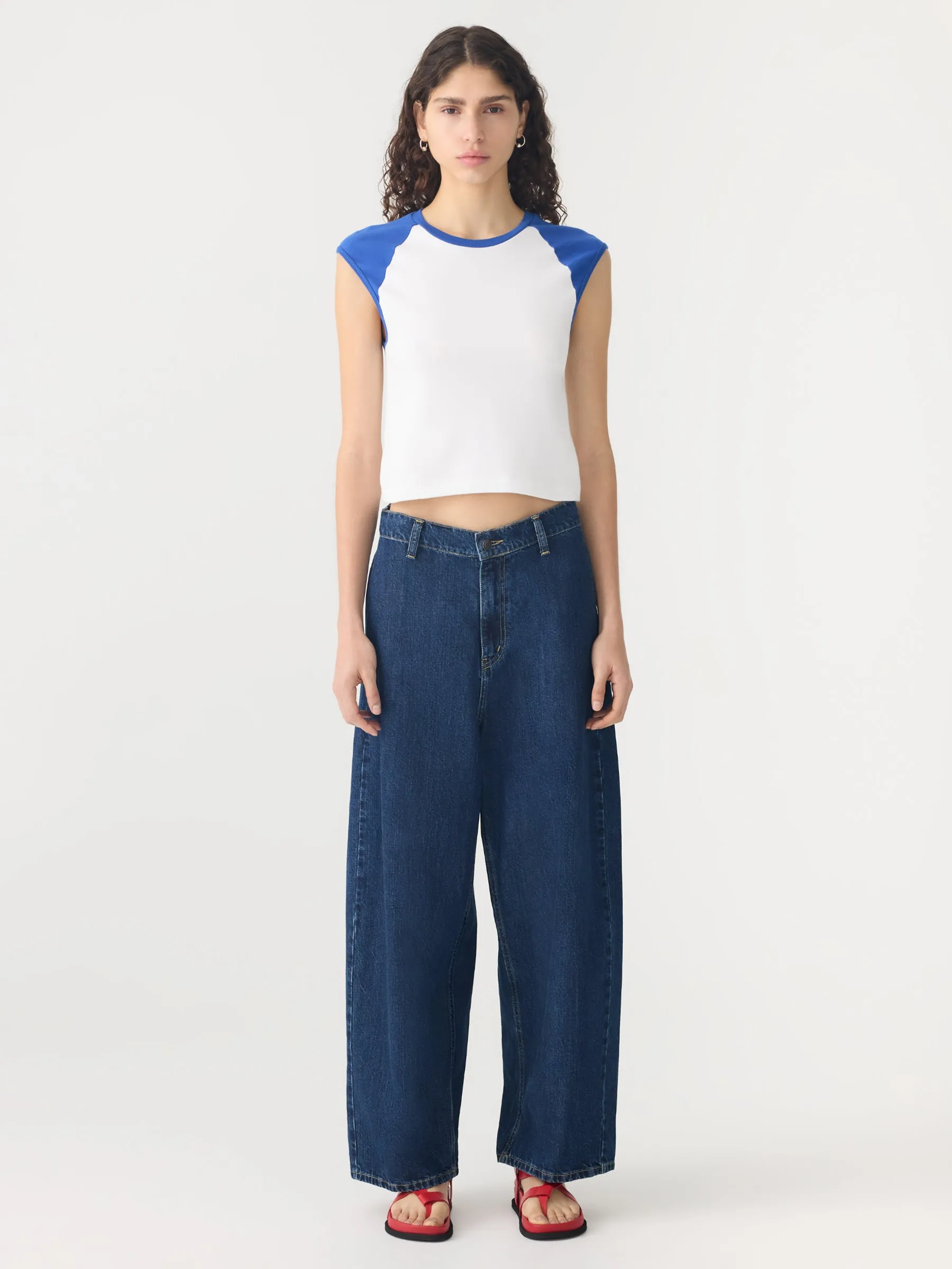 Slim Raglan Rib Tank sold by Bassike