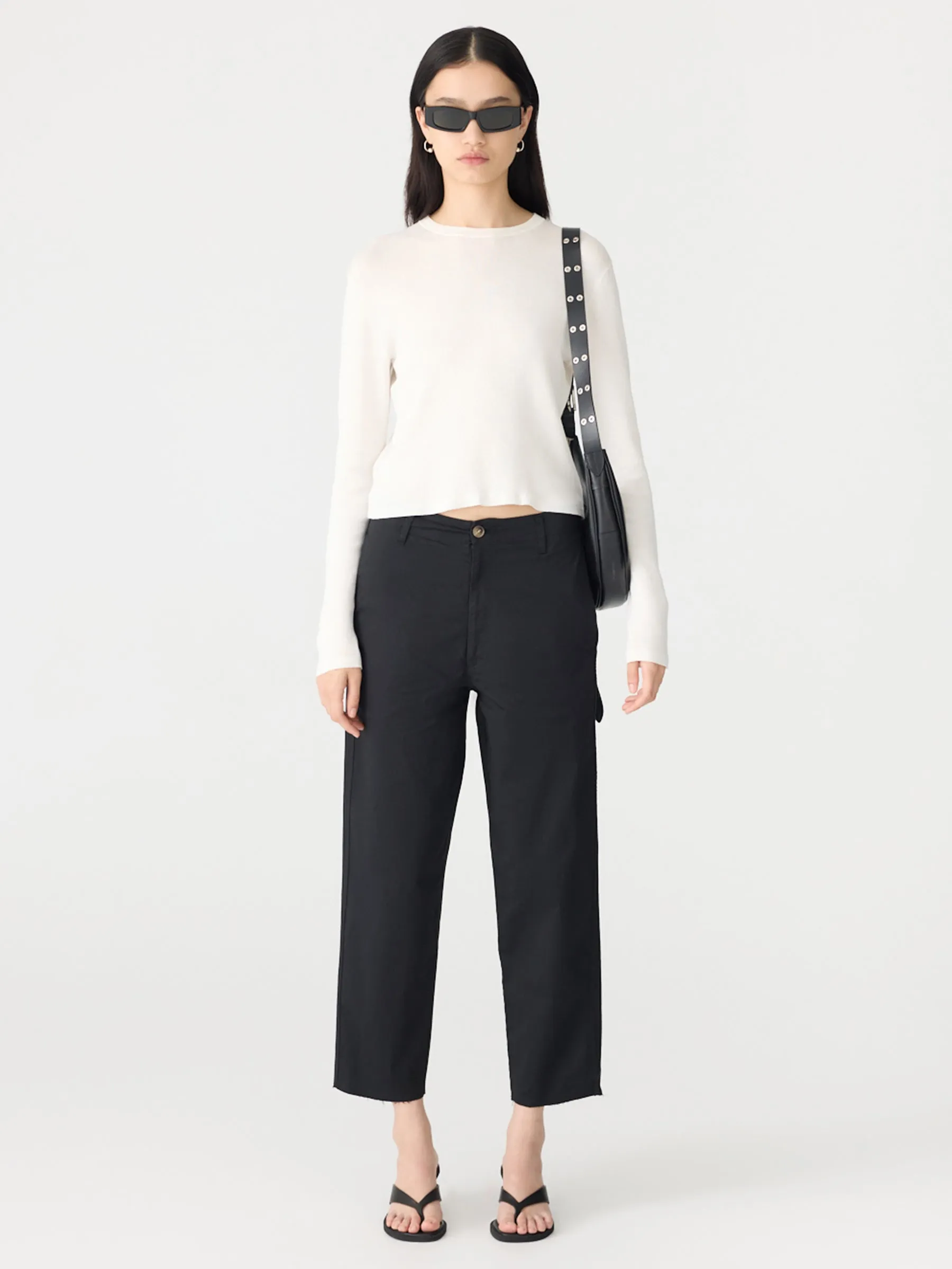 Double Dyed Raw Hem Pant sold by Bassike