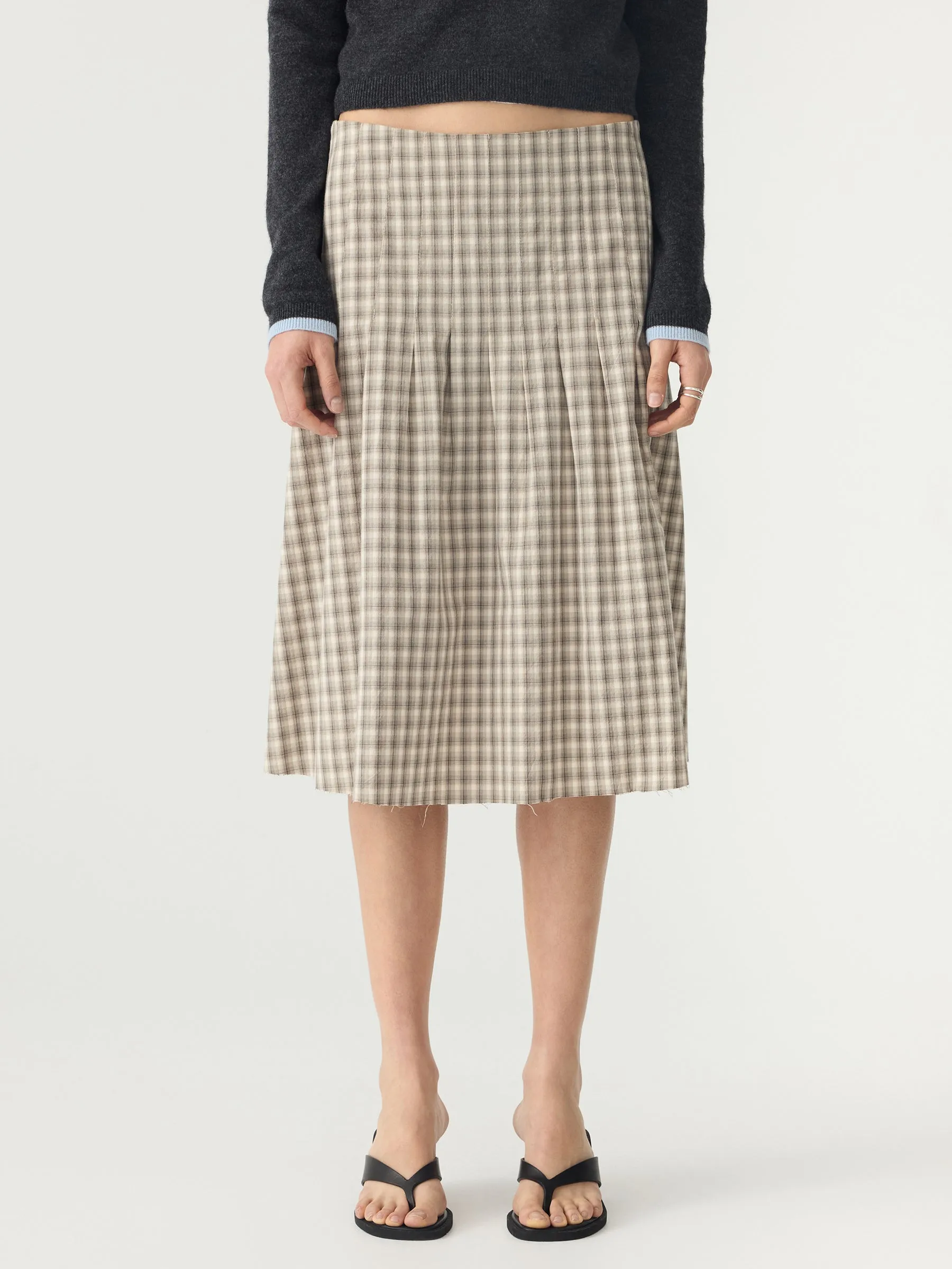 Mini Pleat Pinstitch Skirt sold by Bassike product image thumbnail 2