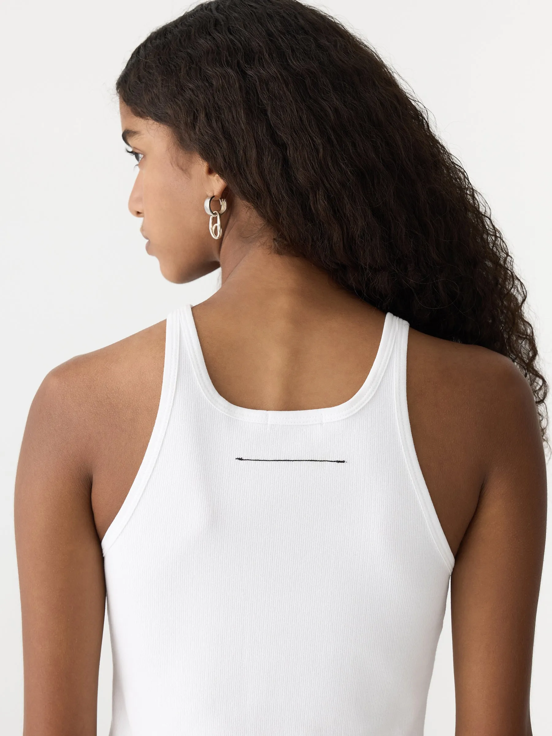 Cropped Scoop Neck Tank sold by Bassike product image thumbnail 4