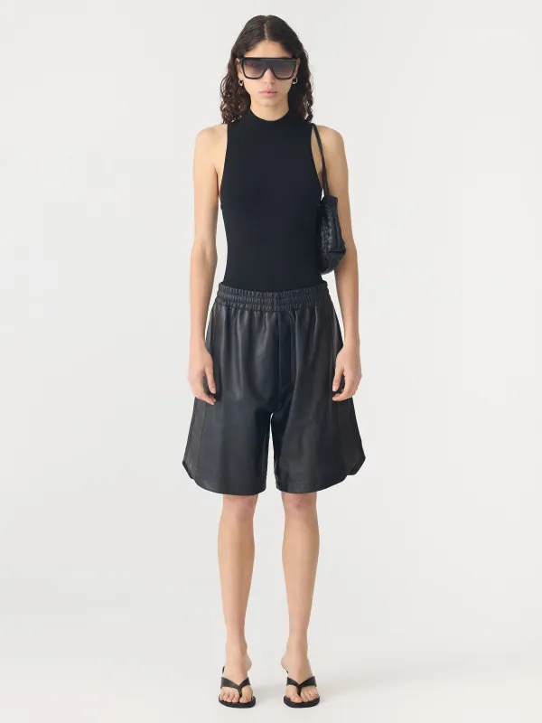 Universal Leather Basketball Short made by Bassike