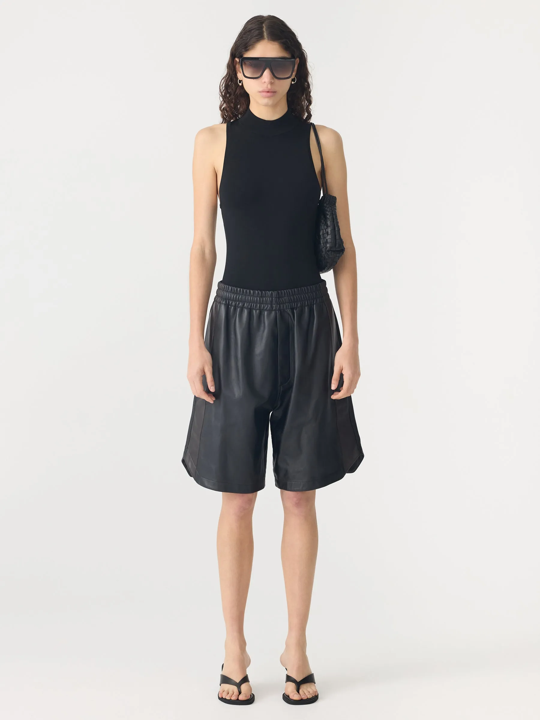 Universal Leather Basketball Short sold by Bassike