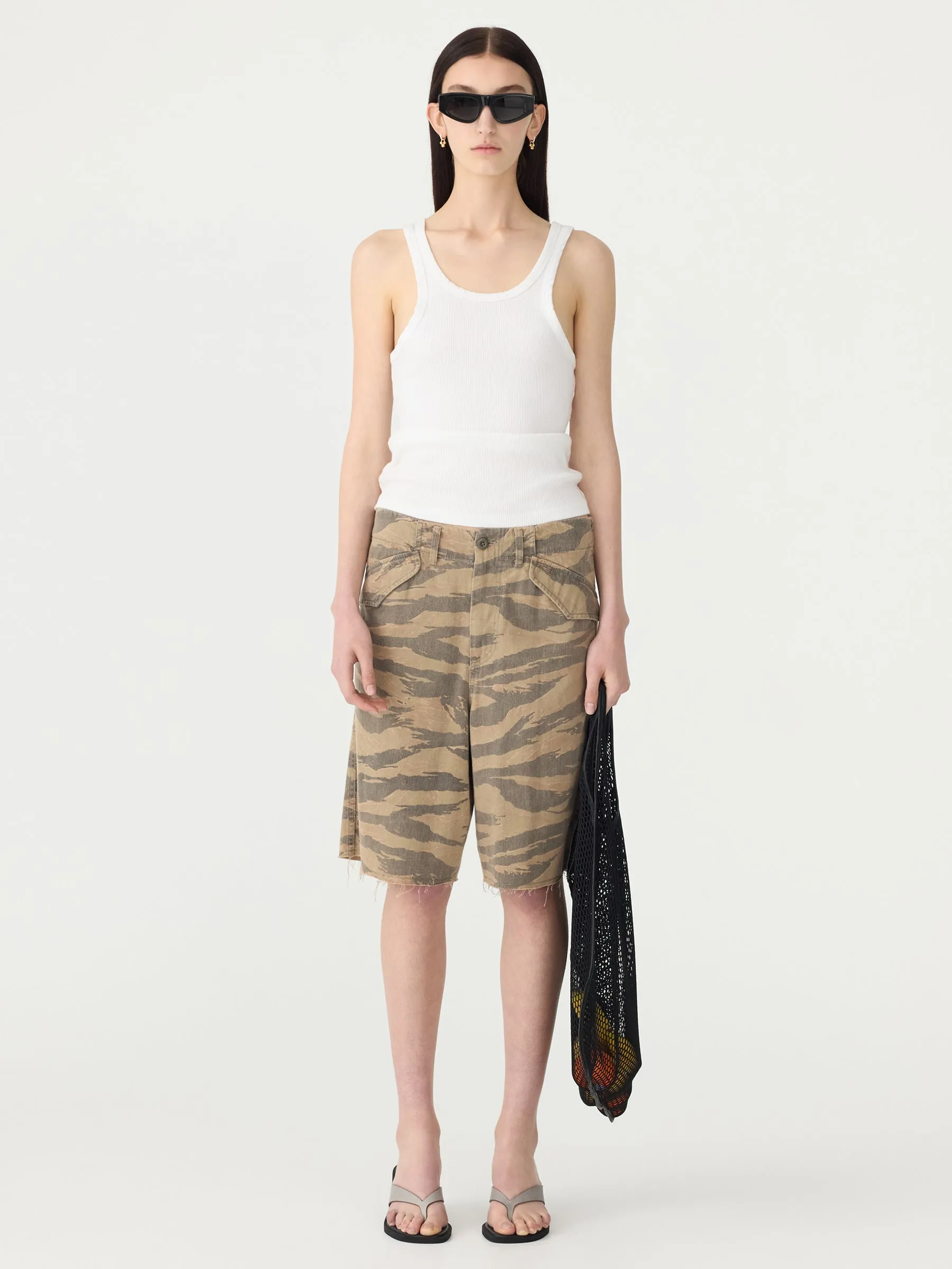 Athletic Rib Tank sold by Bassike