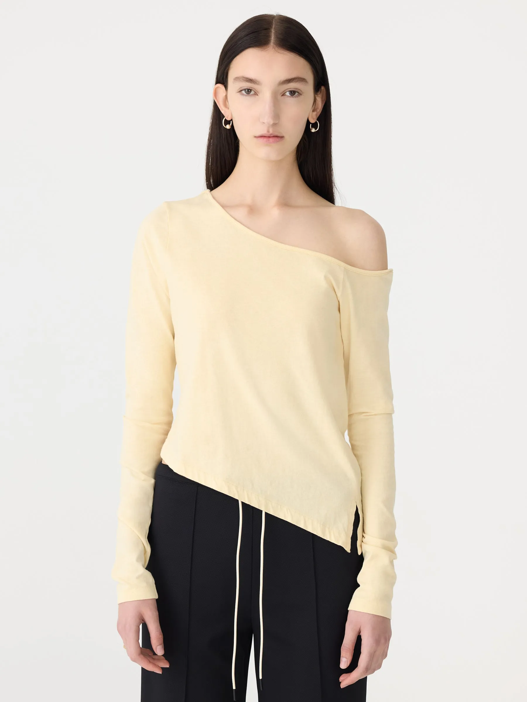 Off Shoulder Jersey Long Sleeve Top sold by Bassike product image thumbnail 2