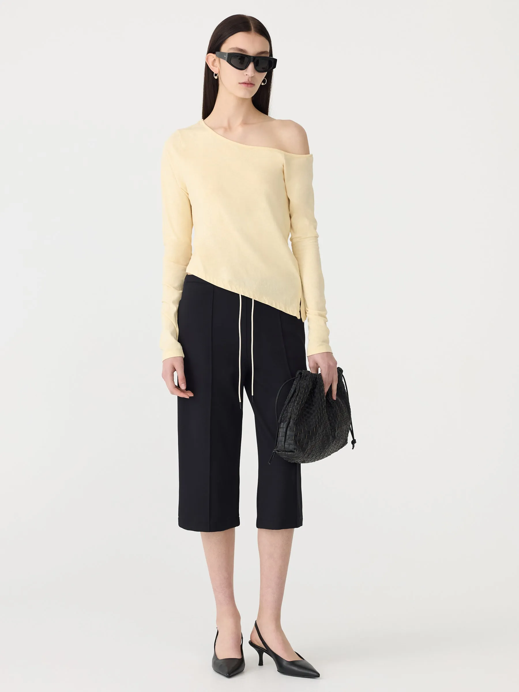 Off Shoulder Jersey Long Sleeve Top sold by Bassike