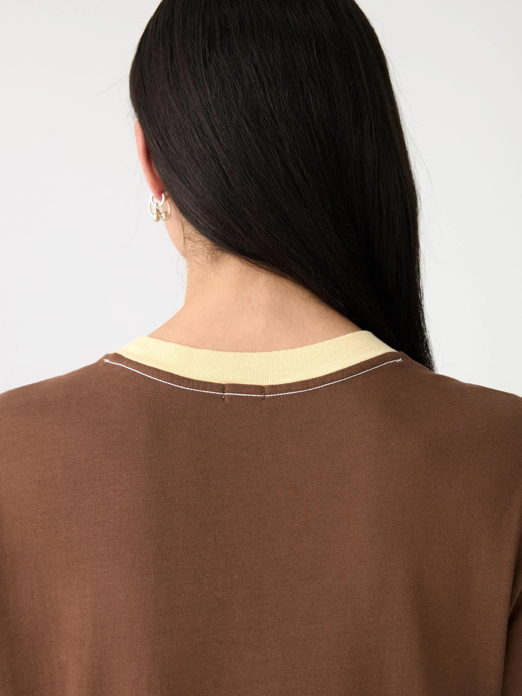 V Neck Longerline Short Sleeve Dress sold by Bassike product image thumbnail 5