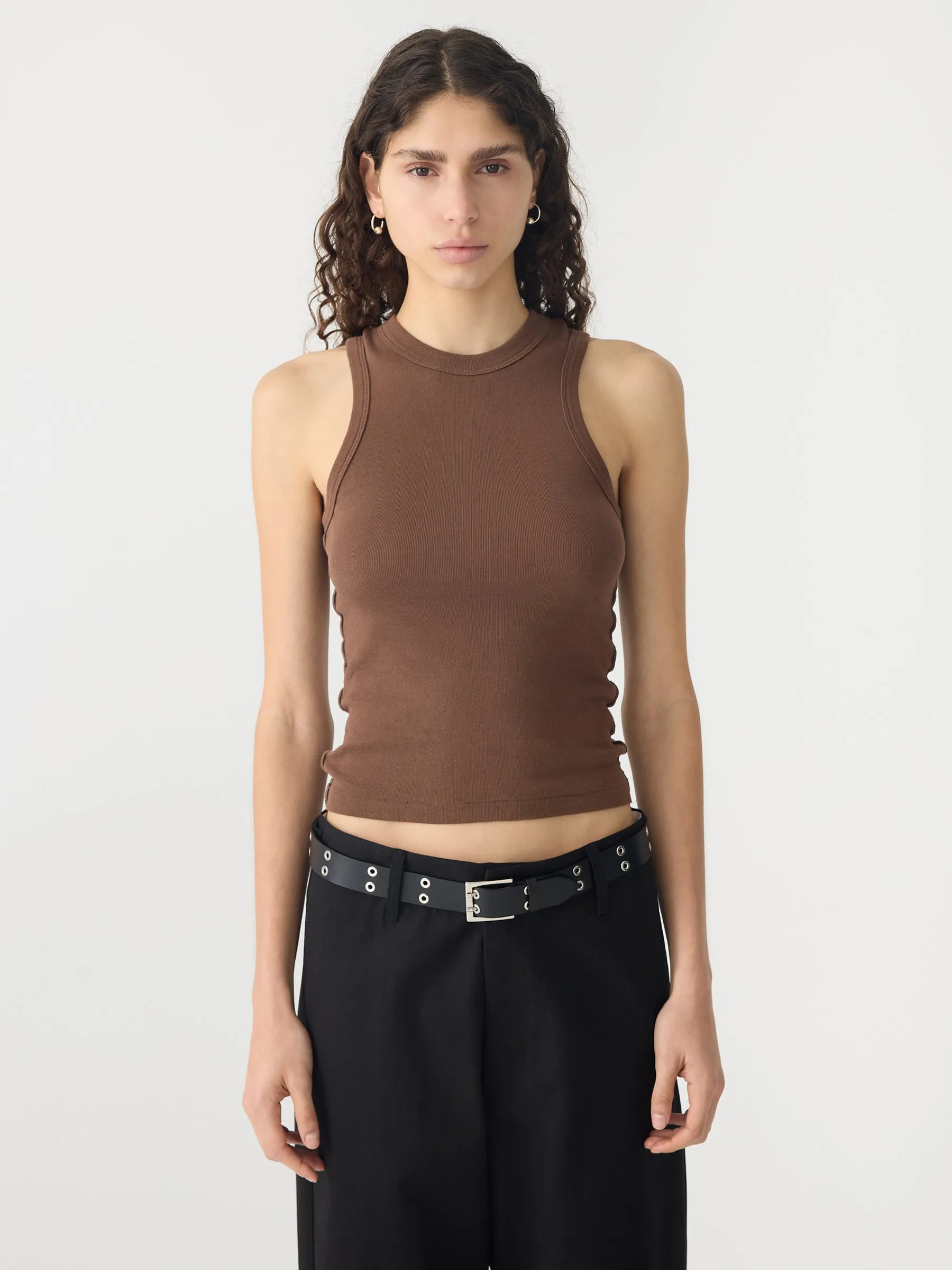 Seam Detail Tank sold by Bassike product image thumbnail 2