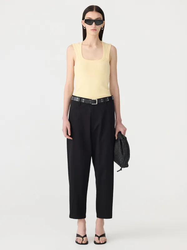 Low Scooped Rib Tank sold by Bassike