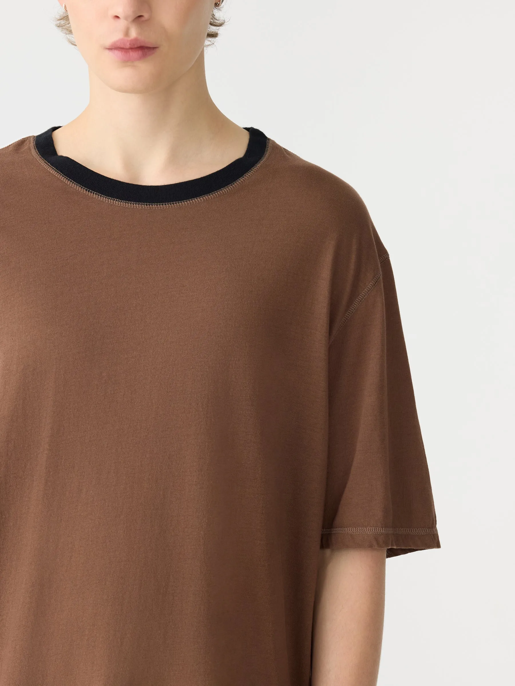 Contrast Slouch Fit T-Shirt sold by Bassike product image thumbnail 2