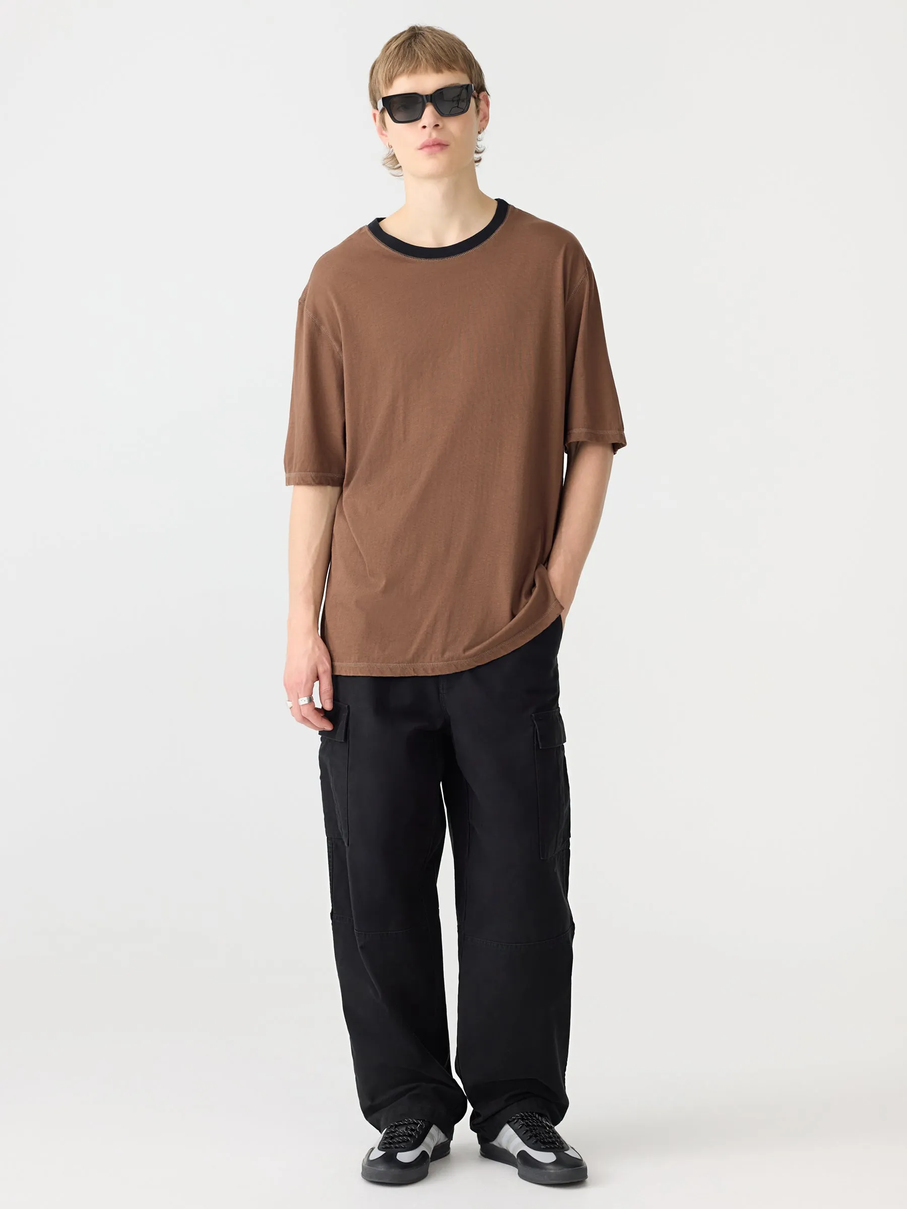 Contrast Slouch Fit T-Shirt sold by Bassike