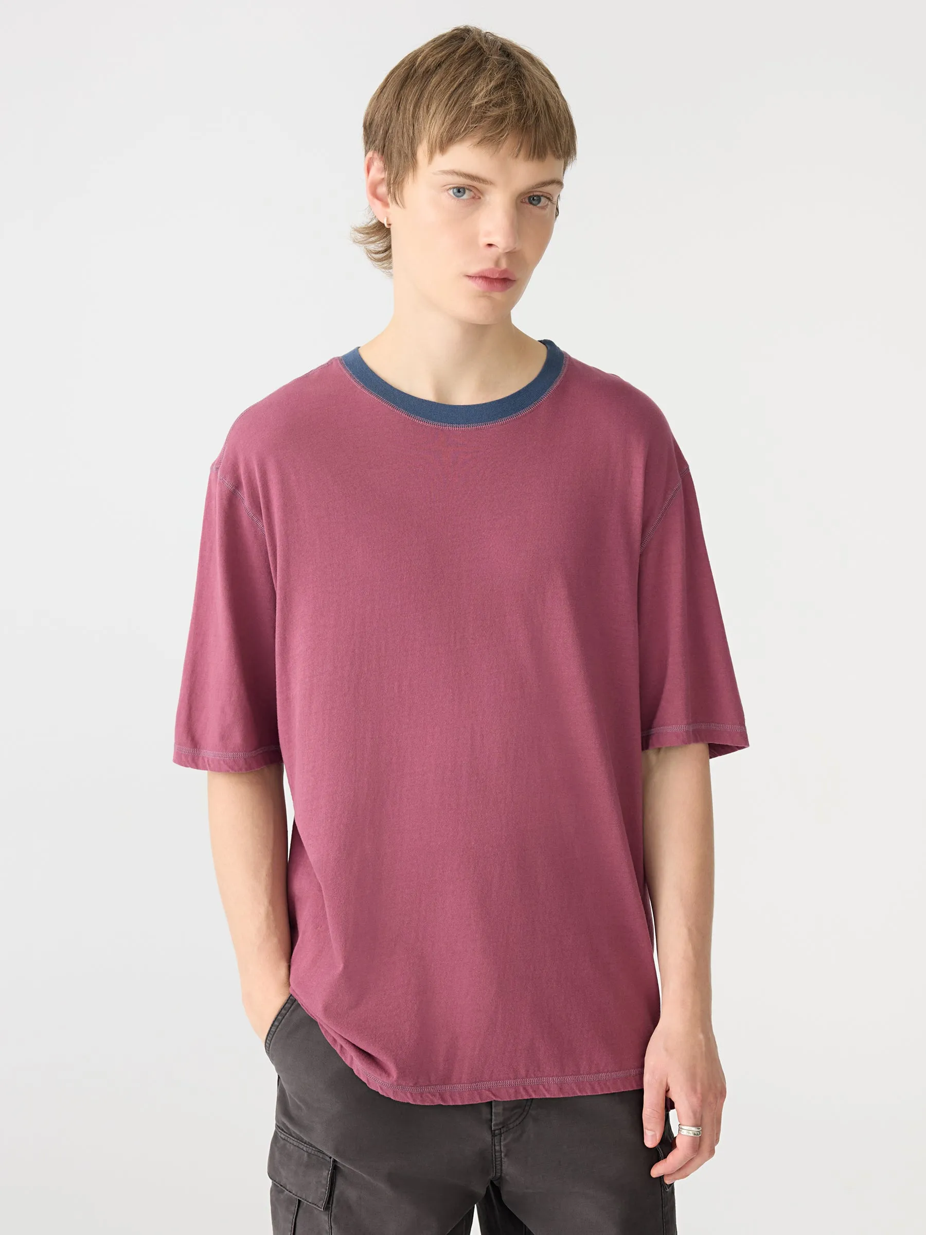 Contrast Slouch Fit T-Shirt sold by Bassike product image thumbnail 2