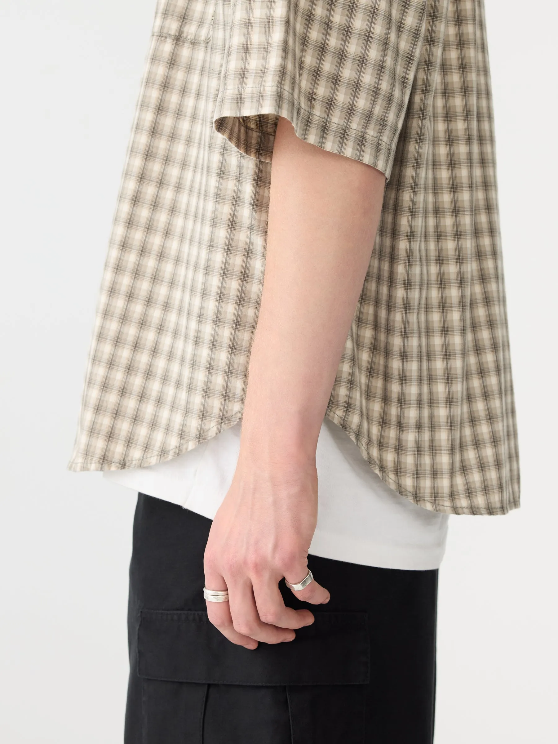 Cotton Check Short Sleeve Shirt sold by Bassike product image thumbnail 5