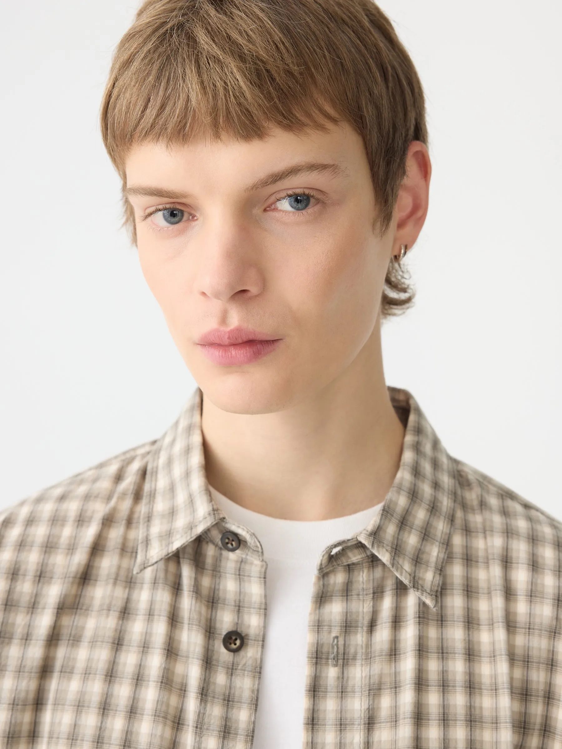 Cotton Check Short Sleeve Shirt sold by Bassike product image thumbnail 3