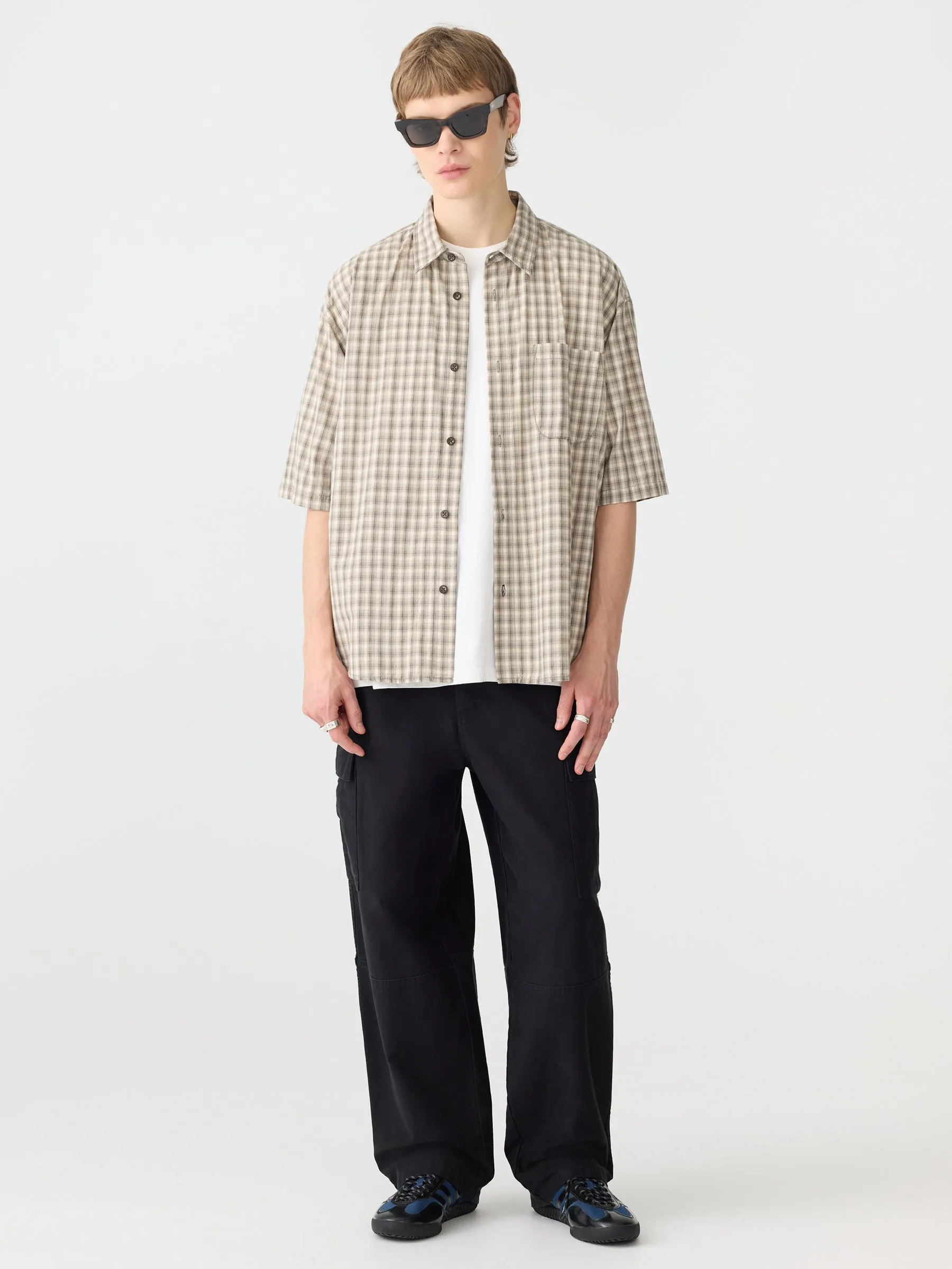 Cotton Check Short Sleeve Shirt sold by Bassike