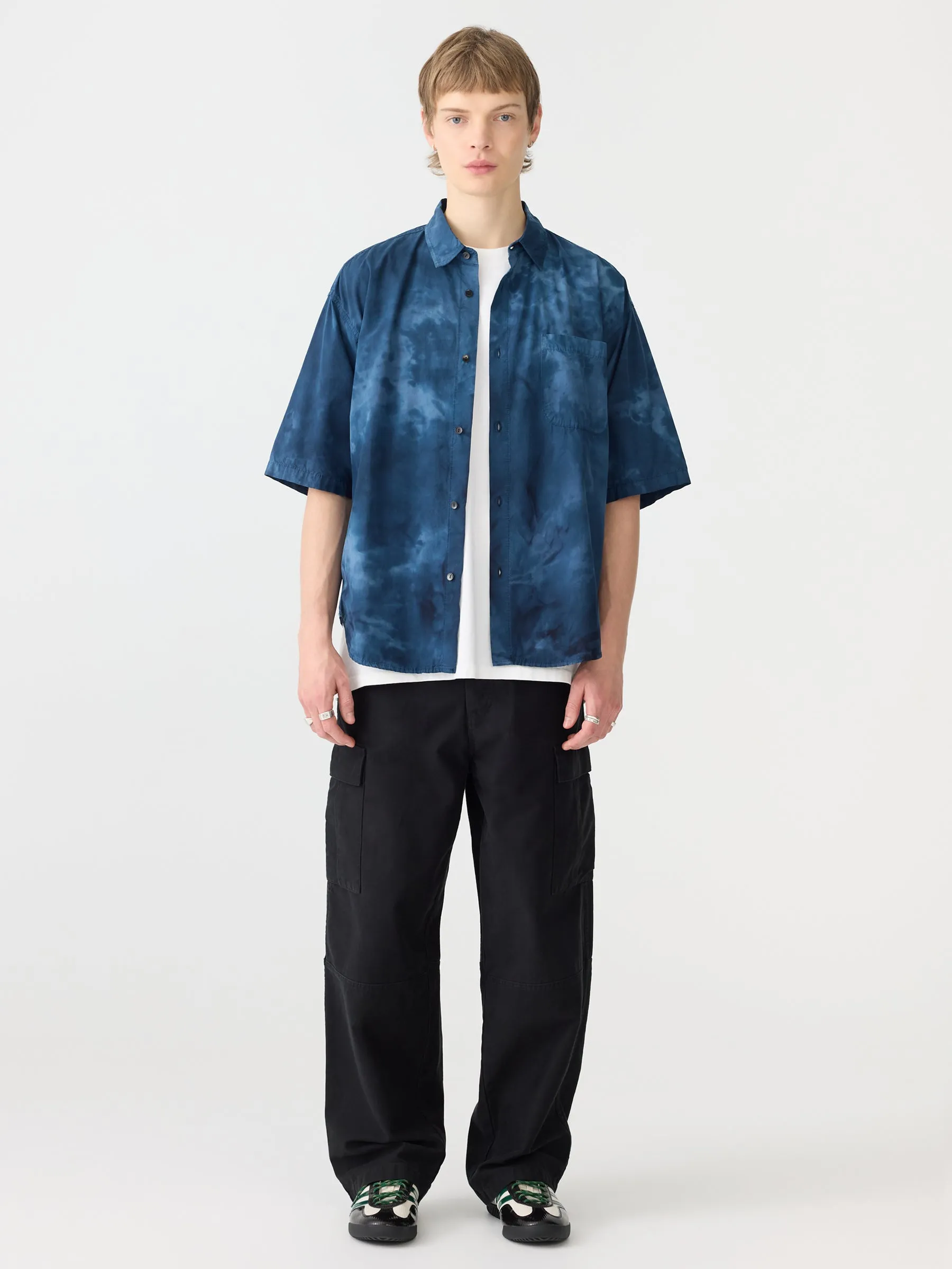 Motley Crushed Cotton Shirt sold by Bassike