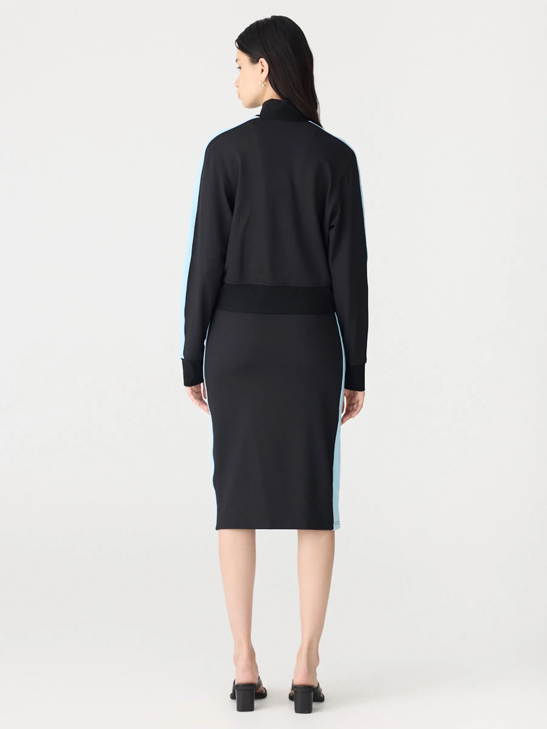Rib Panel Pique Zip Up Jacket sold by Bassike product image thumbnail 5