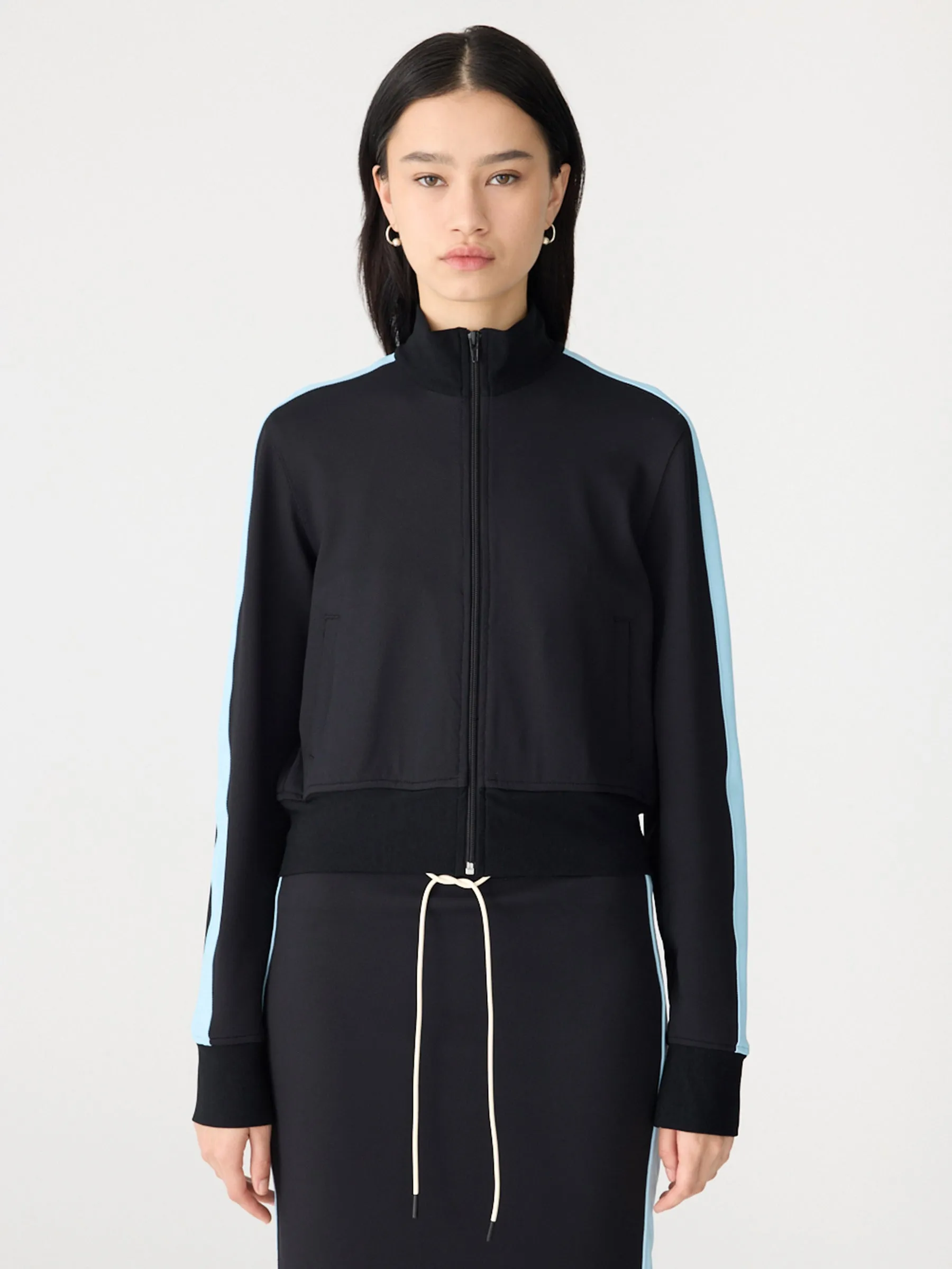 Rib Panel Pique Zip Up Jacket sold by Bassike product image thumbnail 2