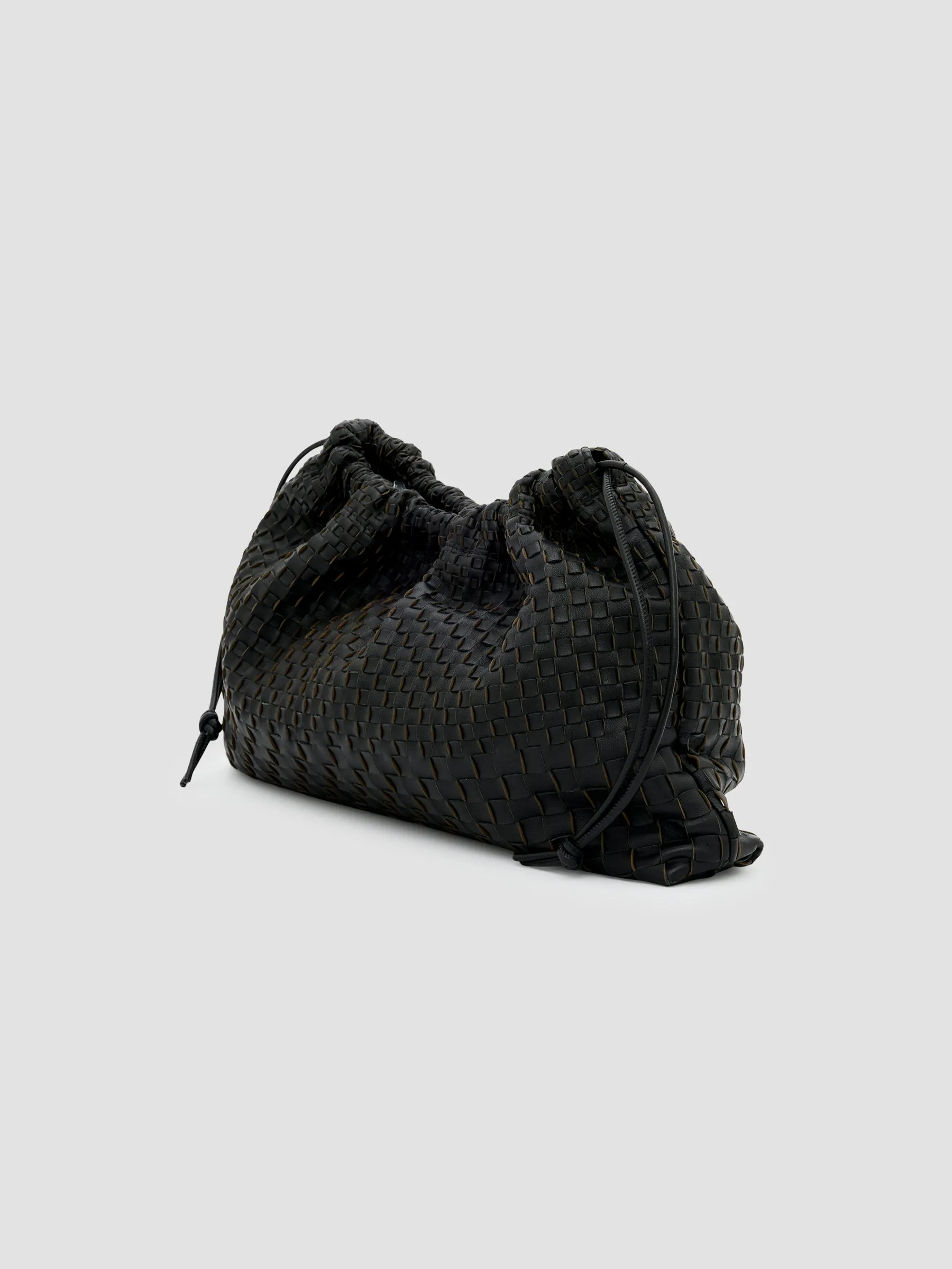 Large Woven Leather Pouch sold by Bassike product image thumbnail 3
