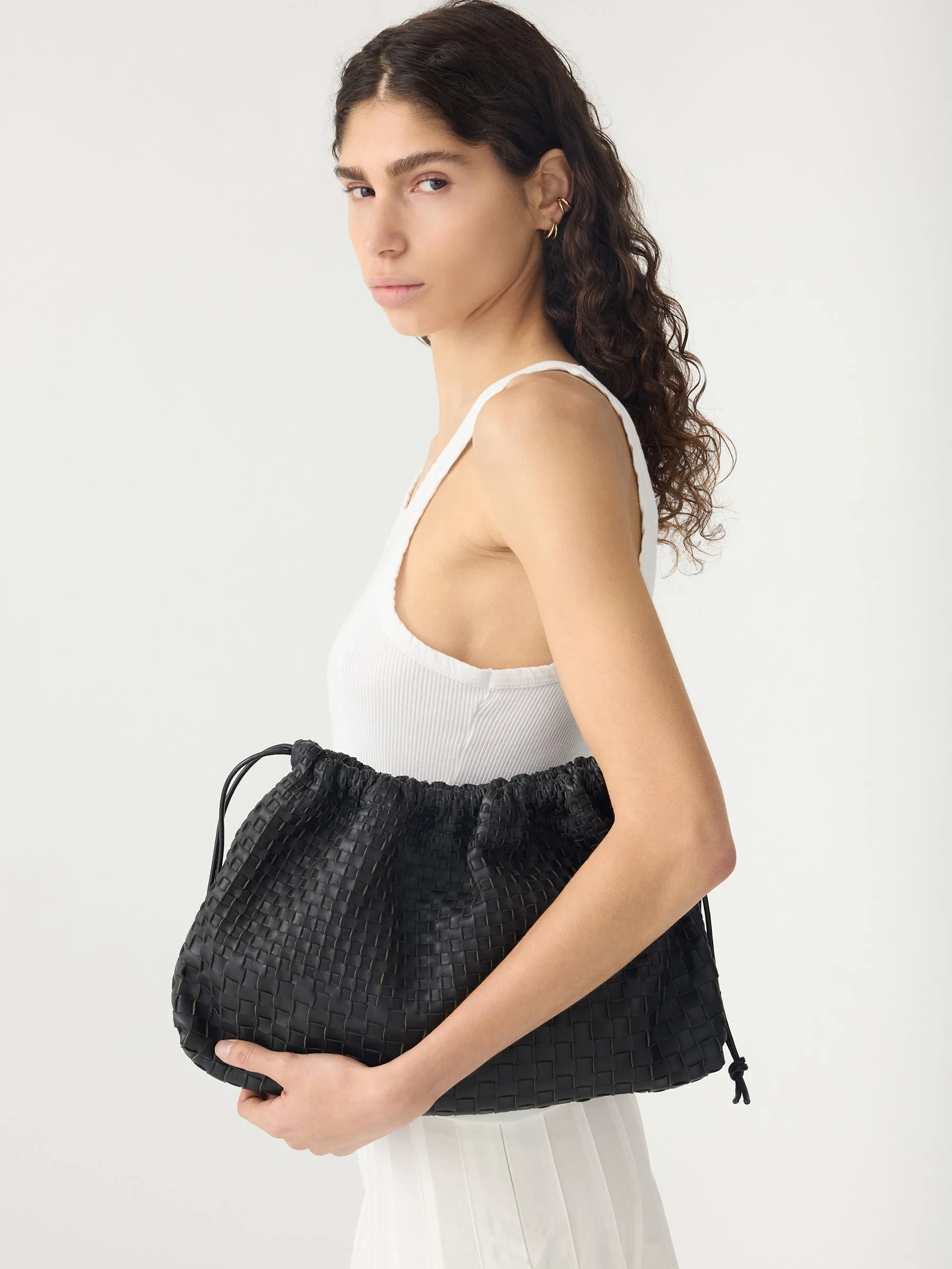 Large Woven Leather Pouch sold by Bassike product image thumbnail 2