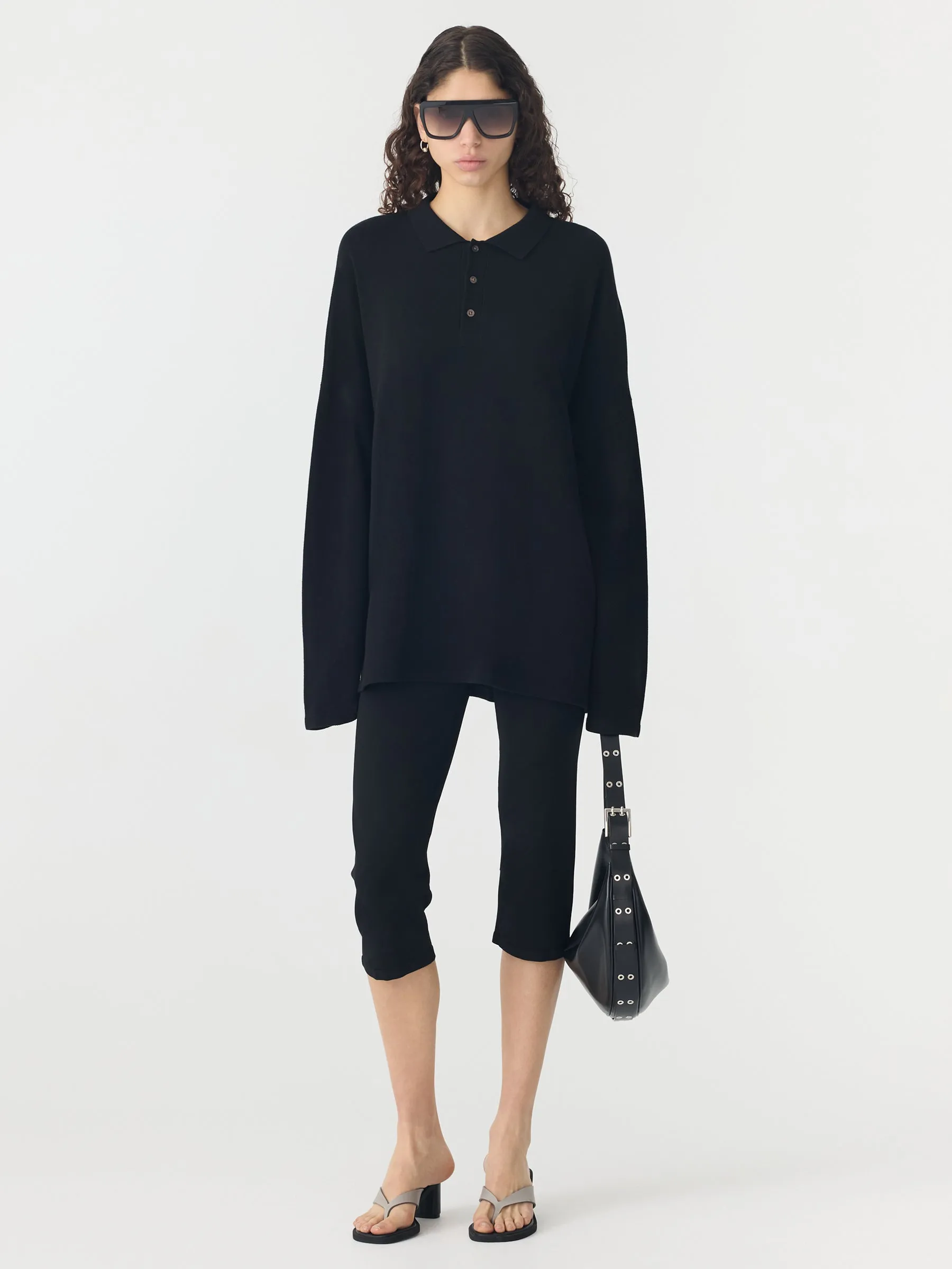 Universal Cotton Knitted Pique Long Sleeve Polo sold by Bassike