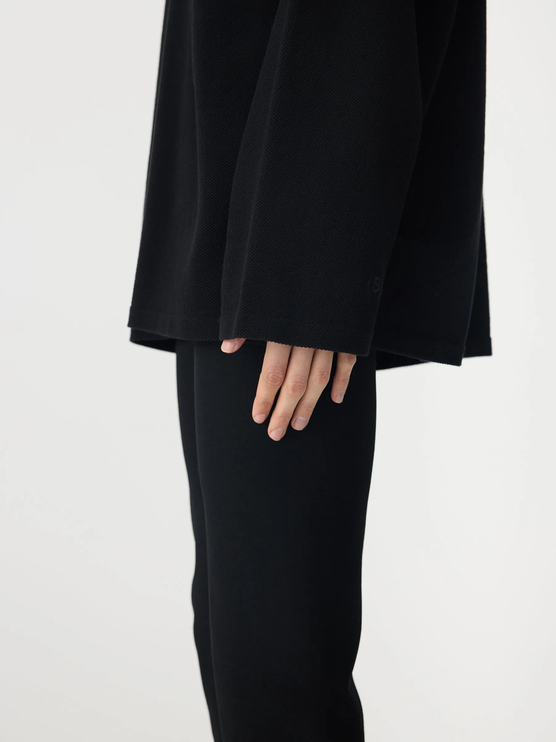 Universal Cotton Knitted Pique Long Sleeve Polo sold by Bassike product image thumbnail 5