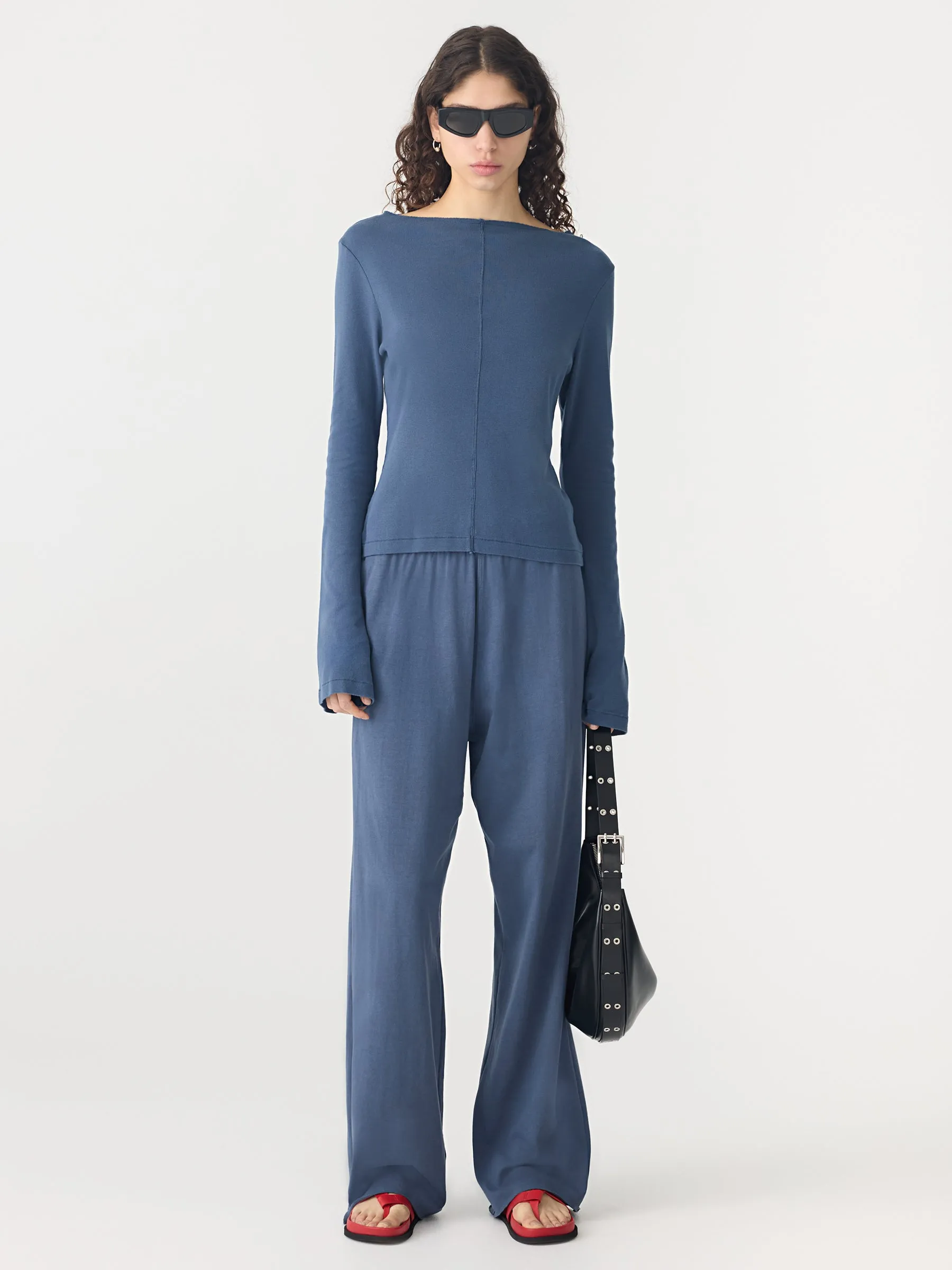 Front Seam Rib Long Sleeve T-Shirt sold by Bassike