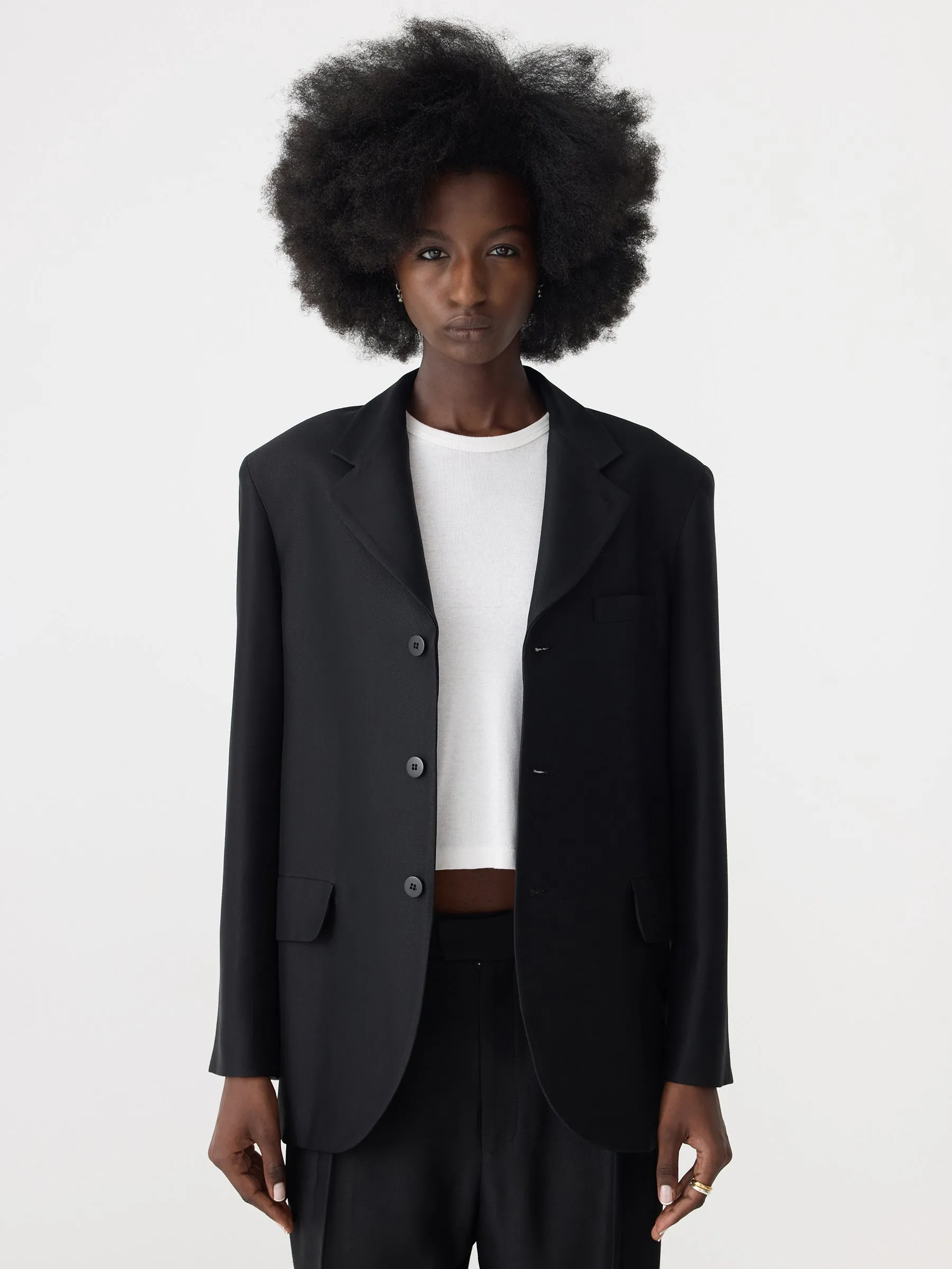 Viscose Oversized Jacket sold by Bassike product image thumbnail 2