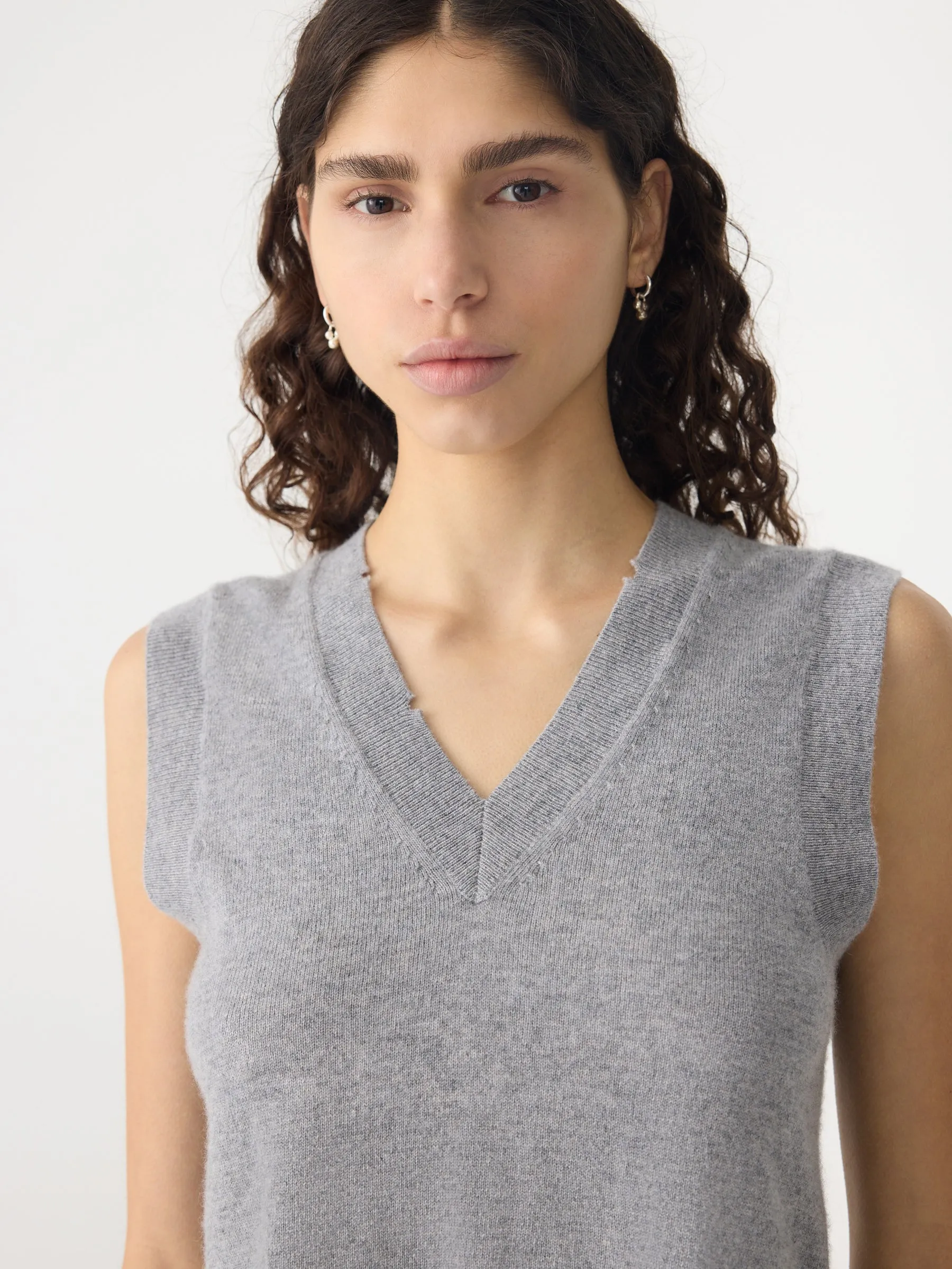 Distressed V Neck Vest sold by Bassike product image thumbnail 3