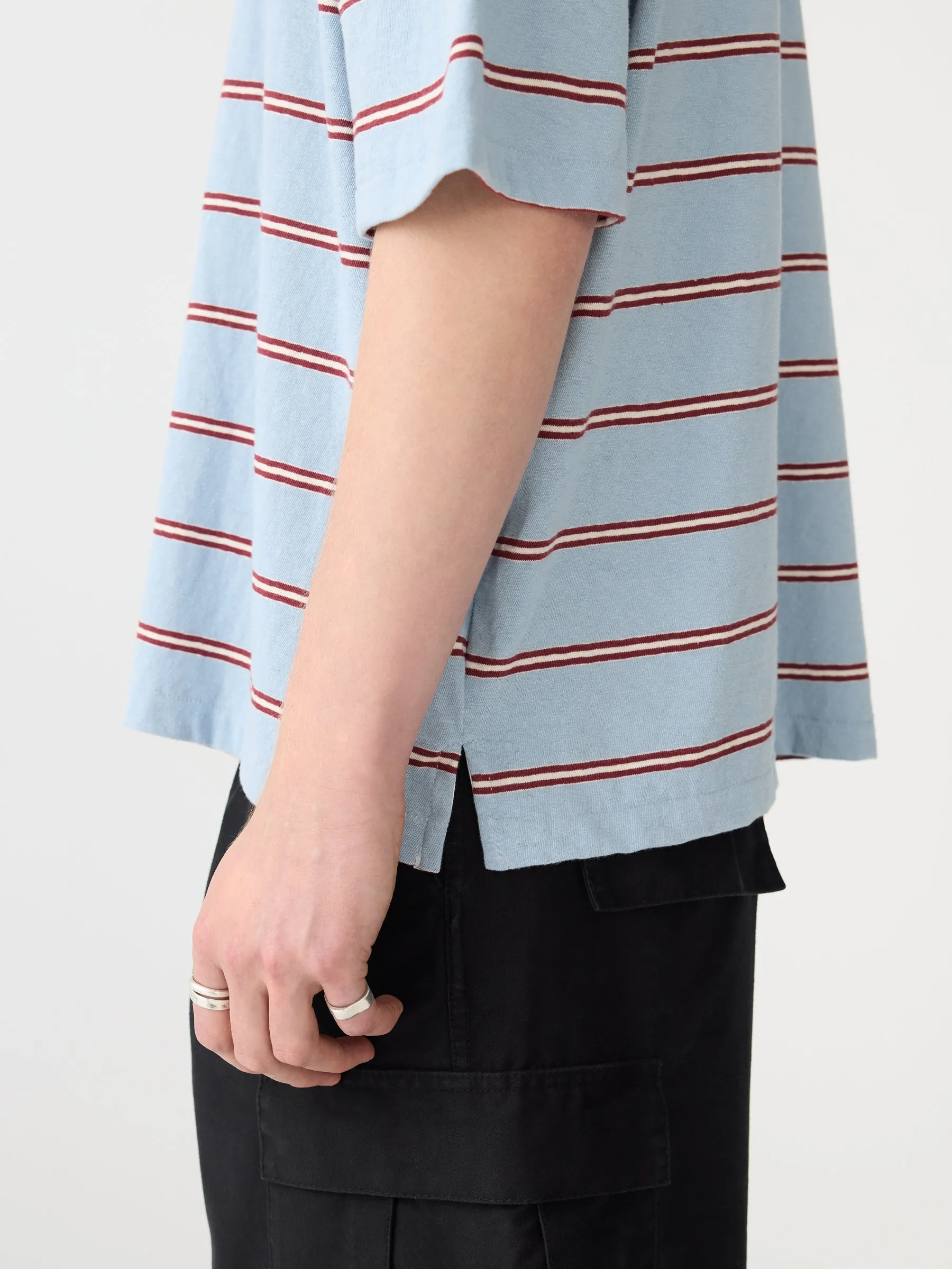 Stripe Boxy Short Sleeve T-Shirt sold by Bassike product image thumbnail 5