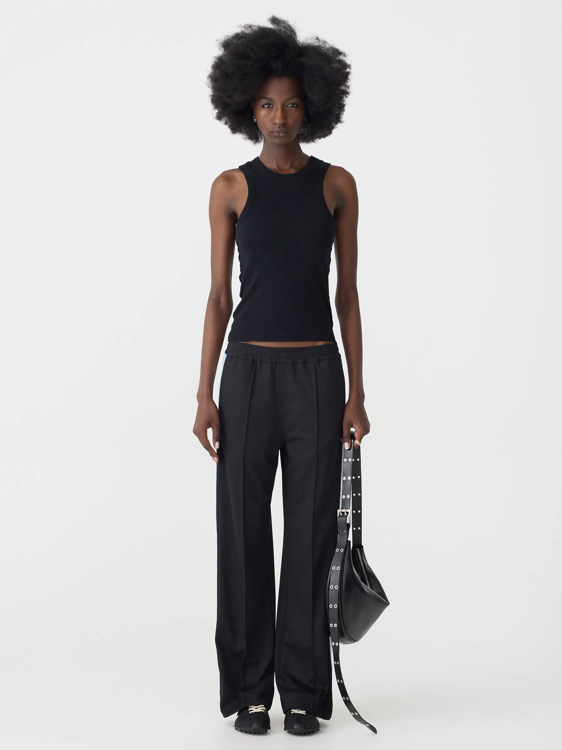 Pique Stripe Detail Pant sold by Bassike